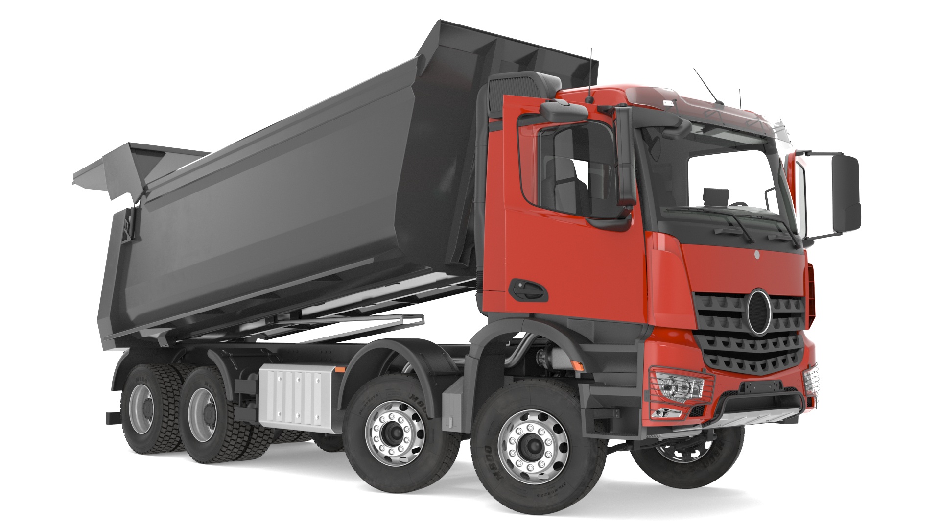 3D Road Milling Machine Loads Milled Asphalt into the Dump Truck Rigged model