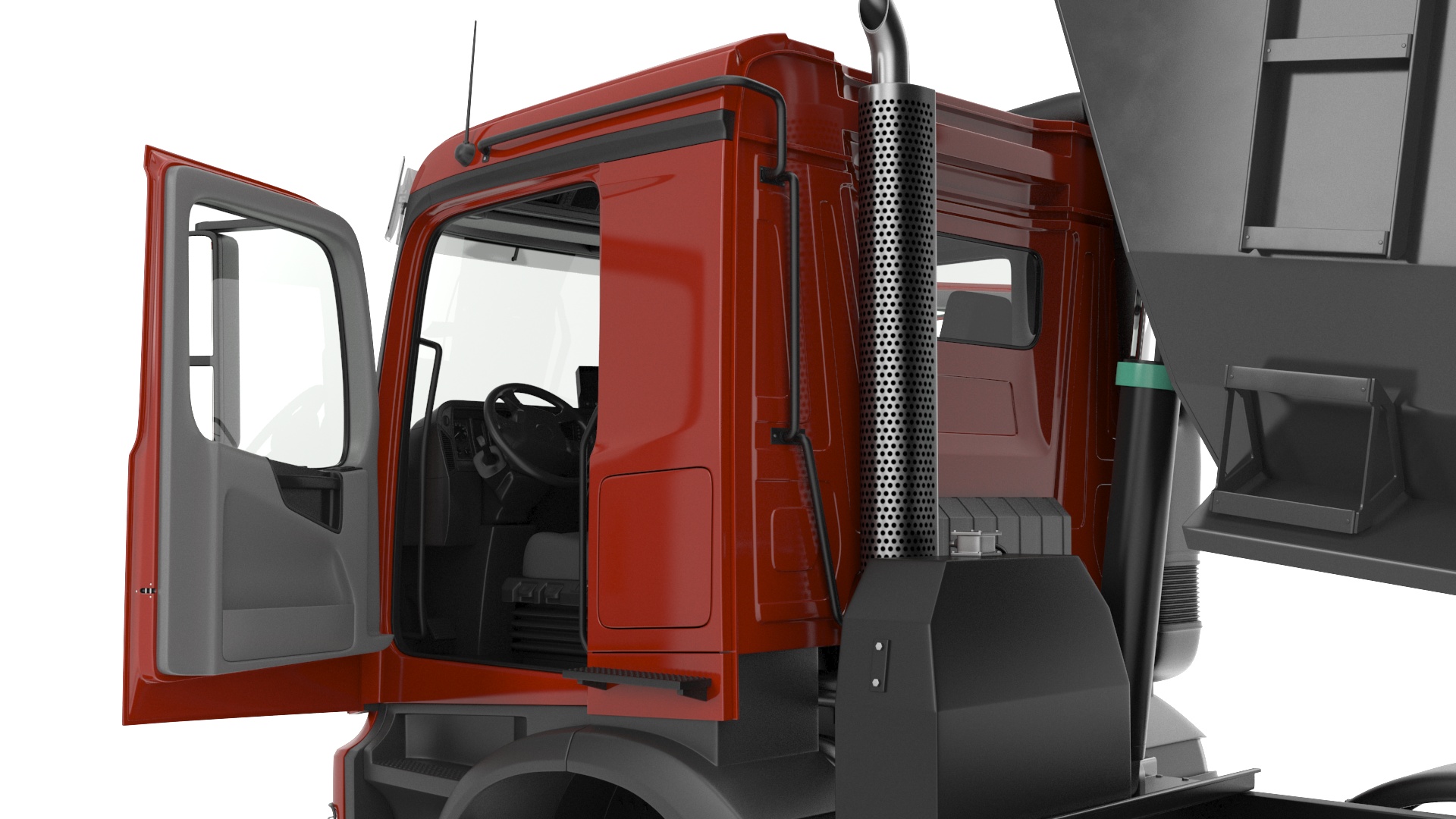 3D Road Milling Machine Loads Milled Asphalt into the Dump Truck Rigged model