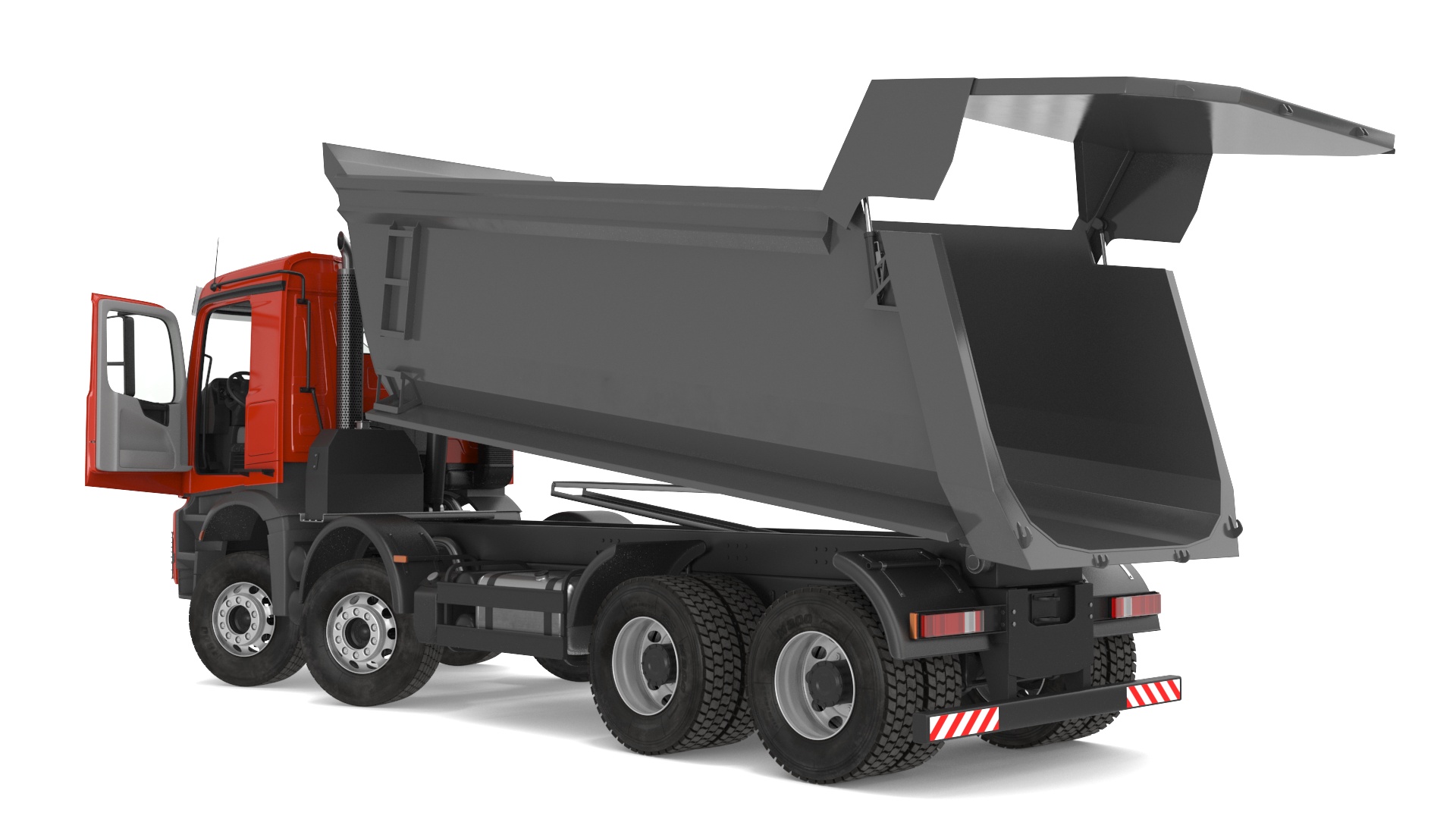 3D Road Milling Machine Loads Milled Asphalt into the Dump Truck Rigged model