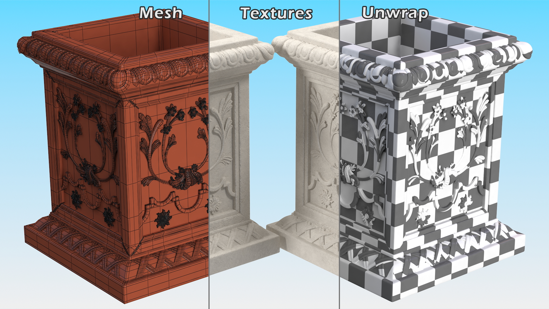 Provence Planter Box h55 3D model
