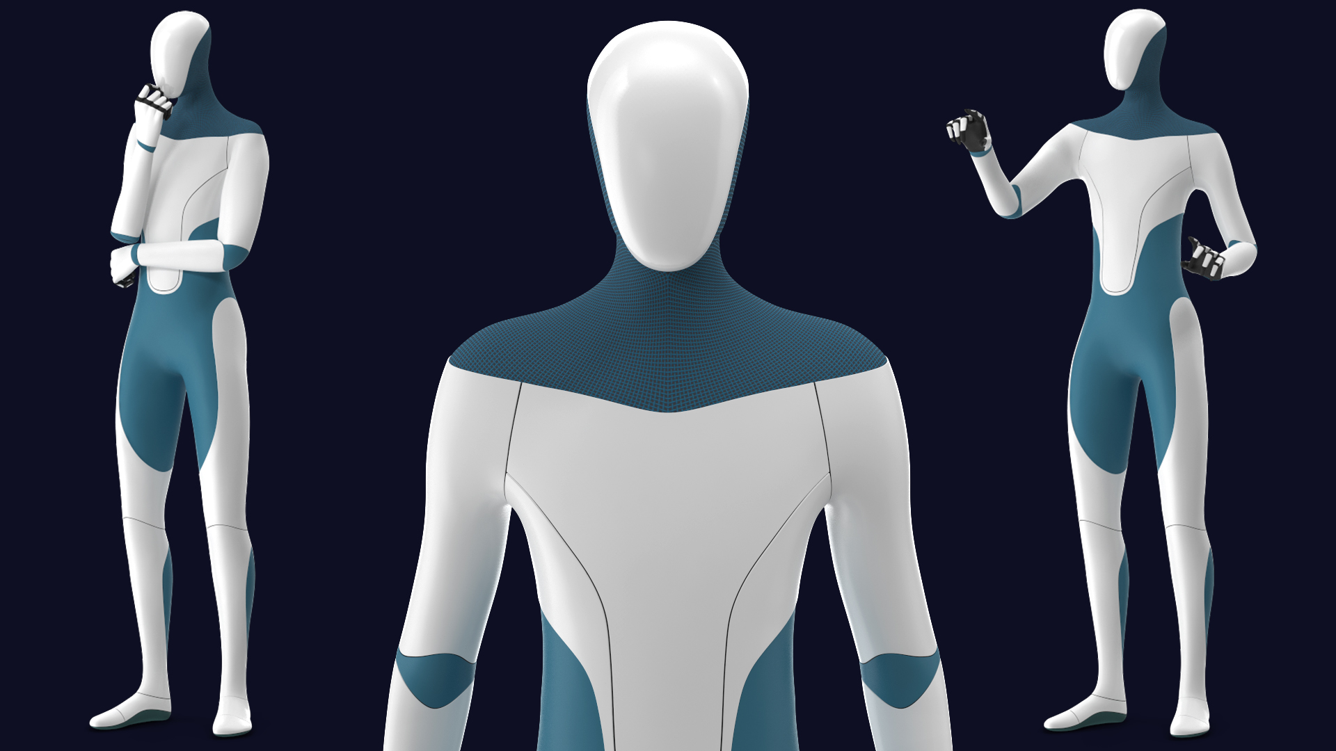 3D Robotic Humanoid Rigged model