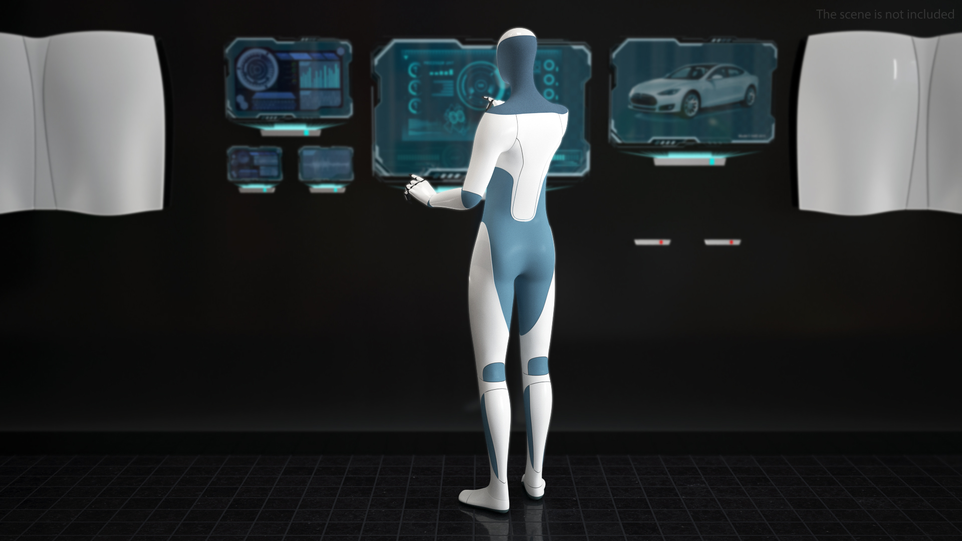 3D Robotic Humanoid Rigged model