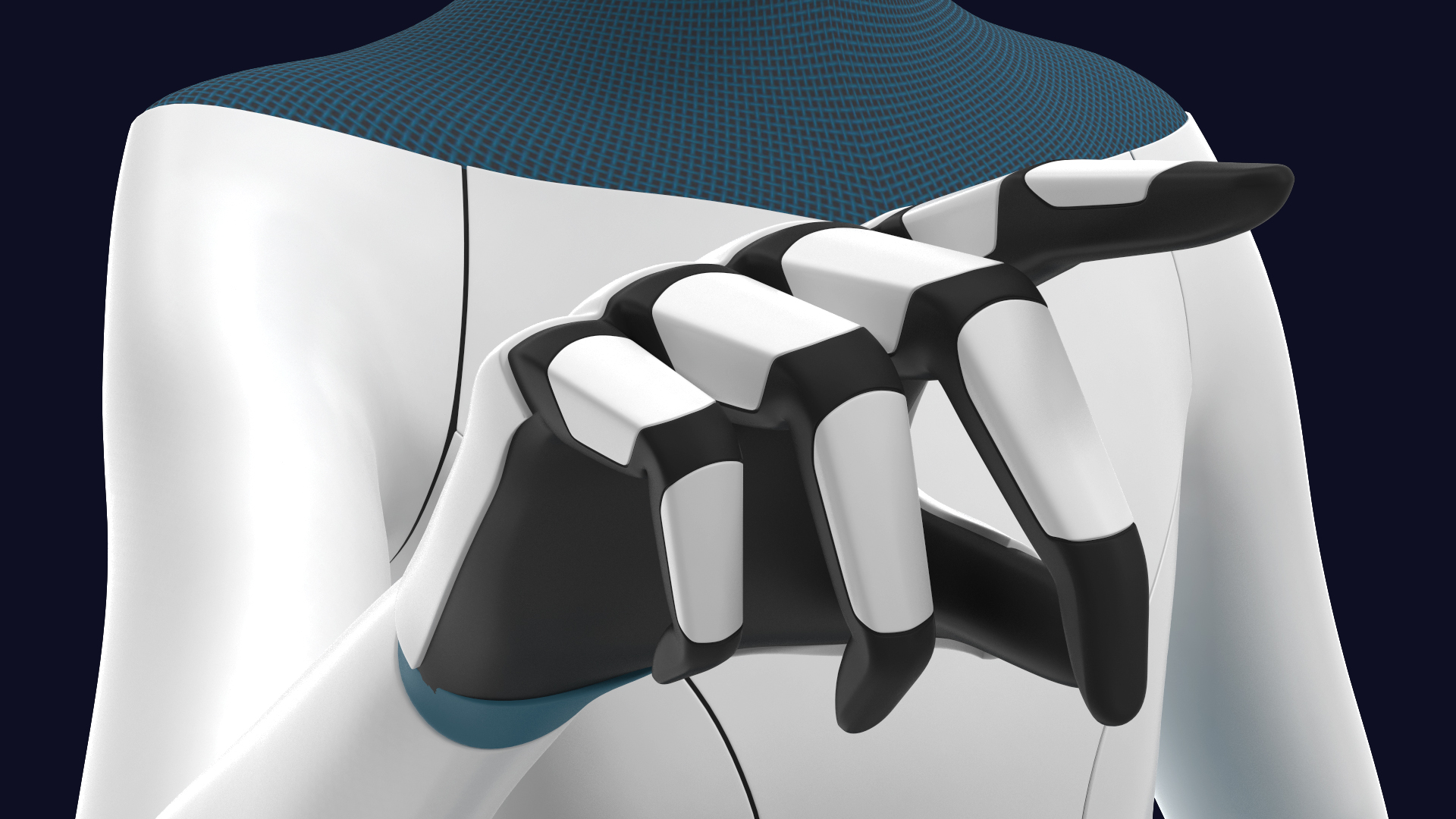 3D Robotic Humanoid Rigged model