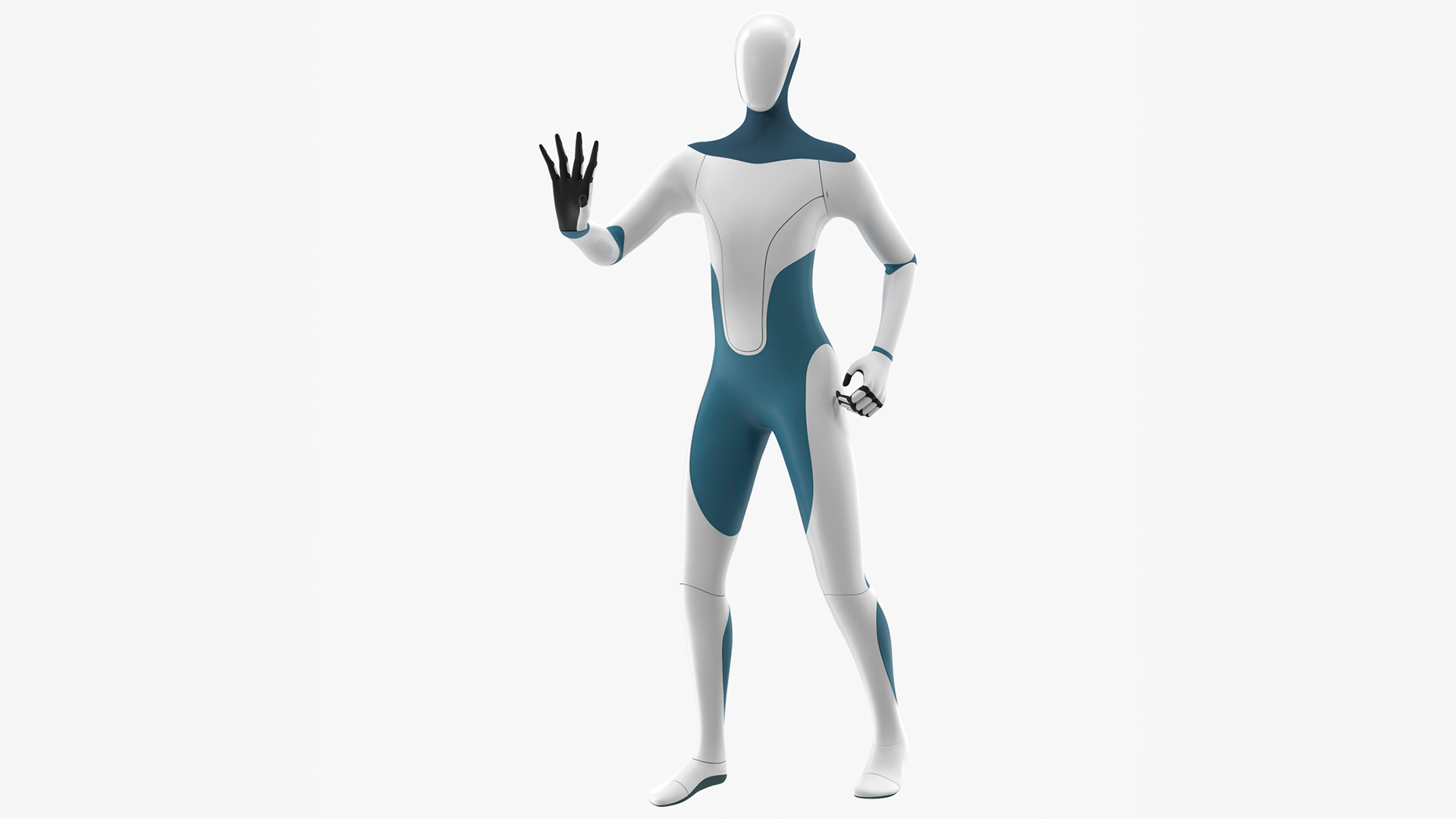 3D Robotic Humanoid Rigged model
