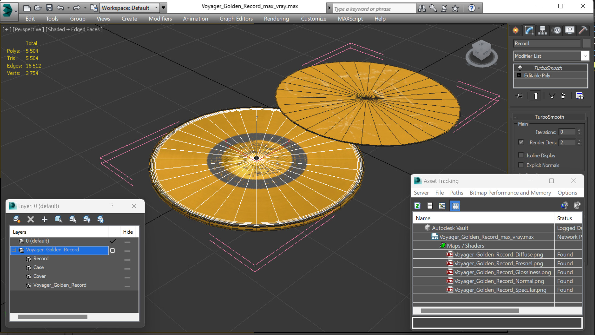 3D Voyager Golden Record
