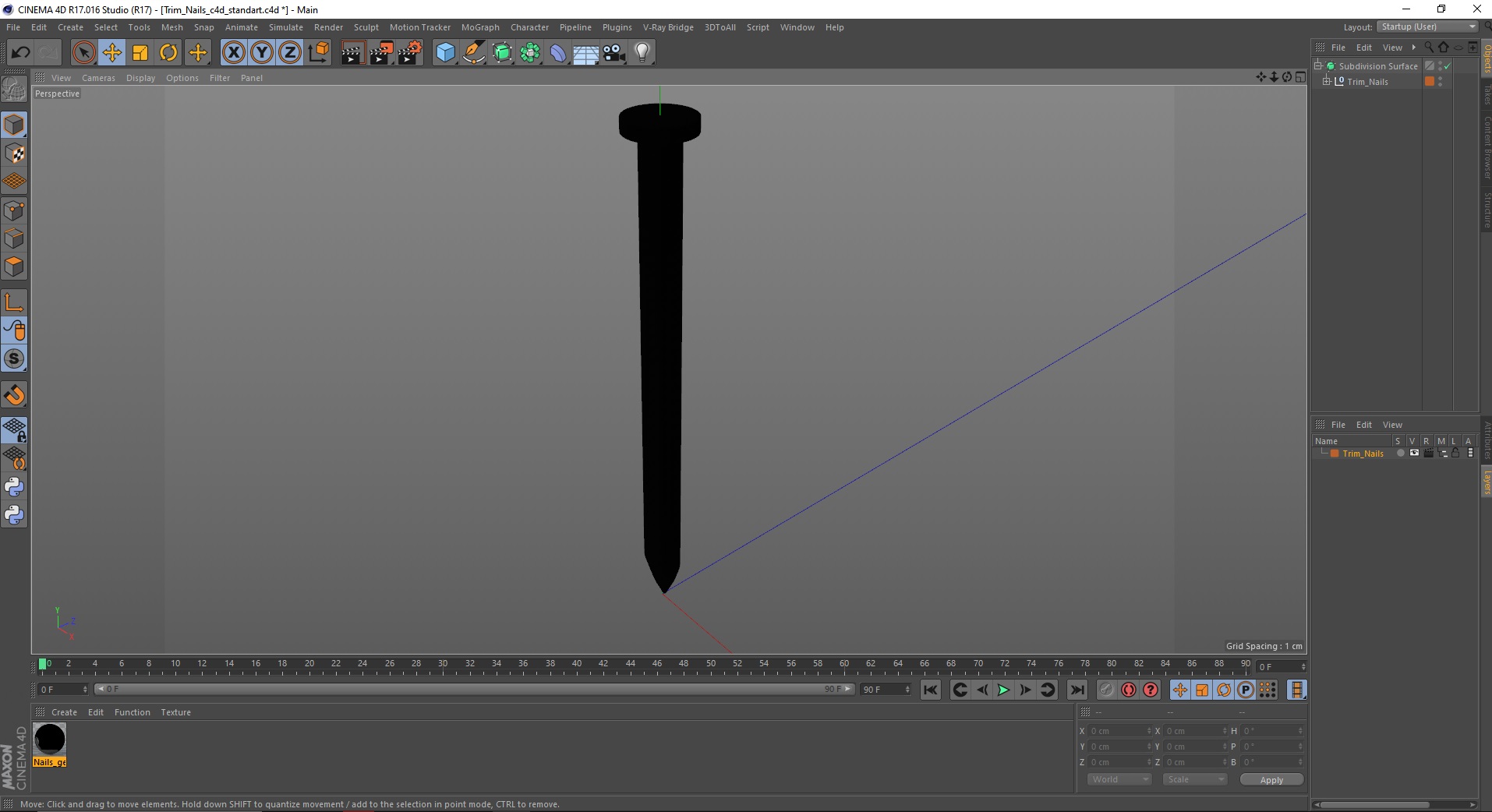 3D model Trim Nails