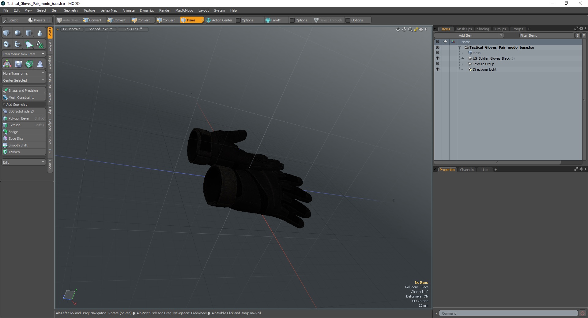 3D model Tactical Gloves Pair
