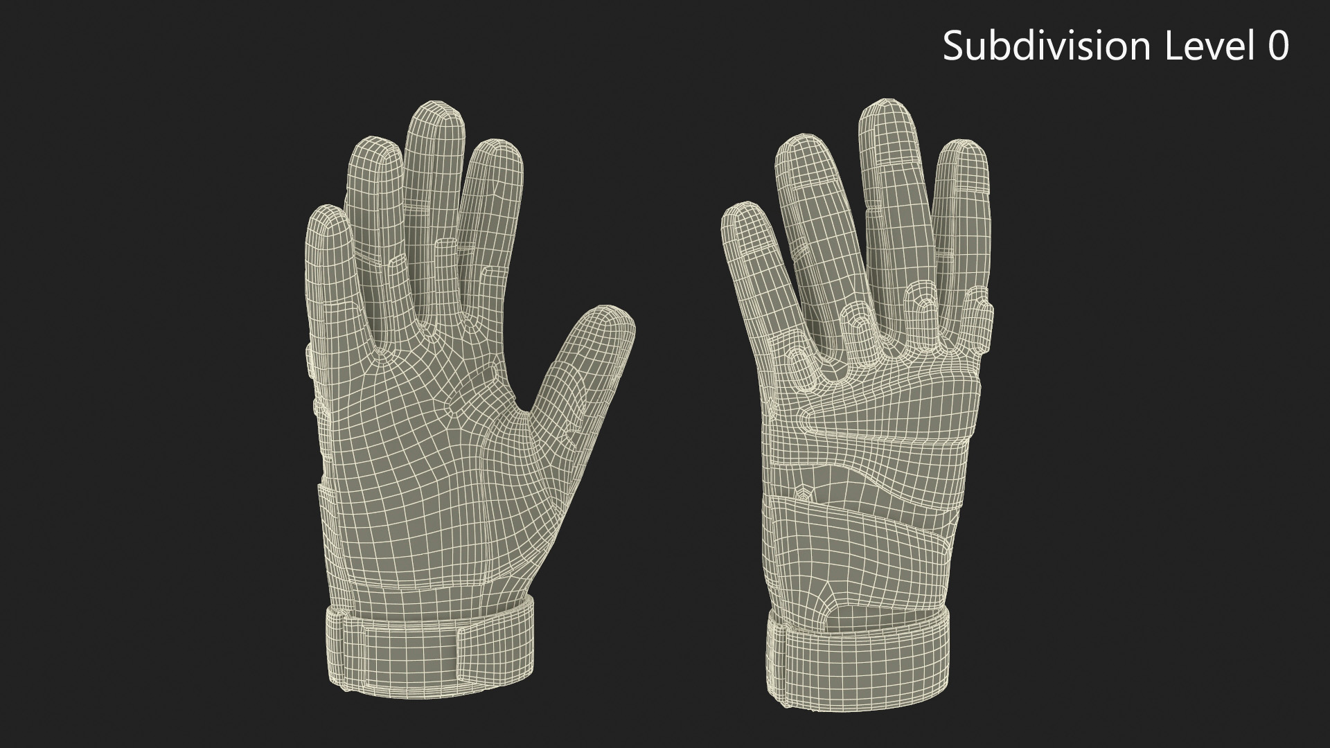 3D model Tactical Gloves Pair