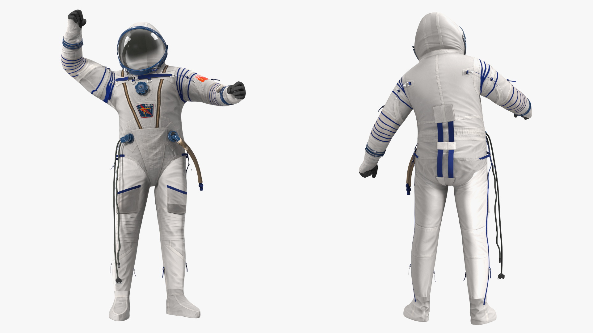 Sokol Space Suit Rigged for Maya 3D