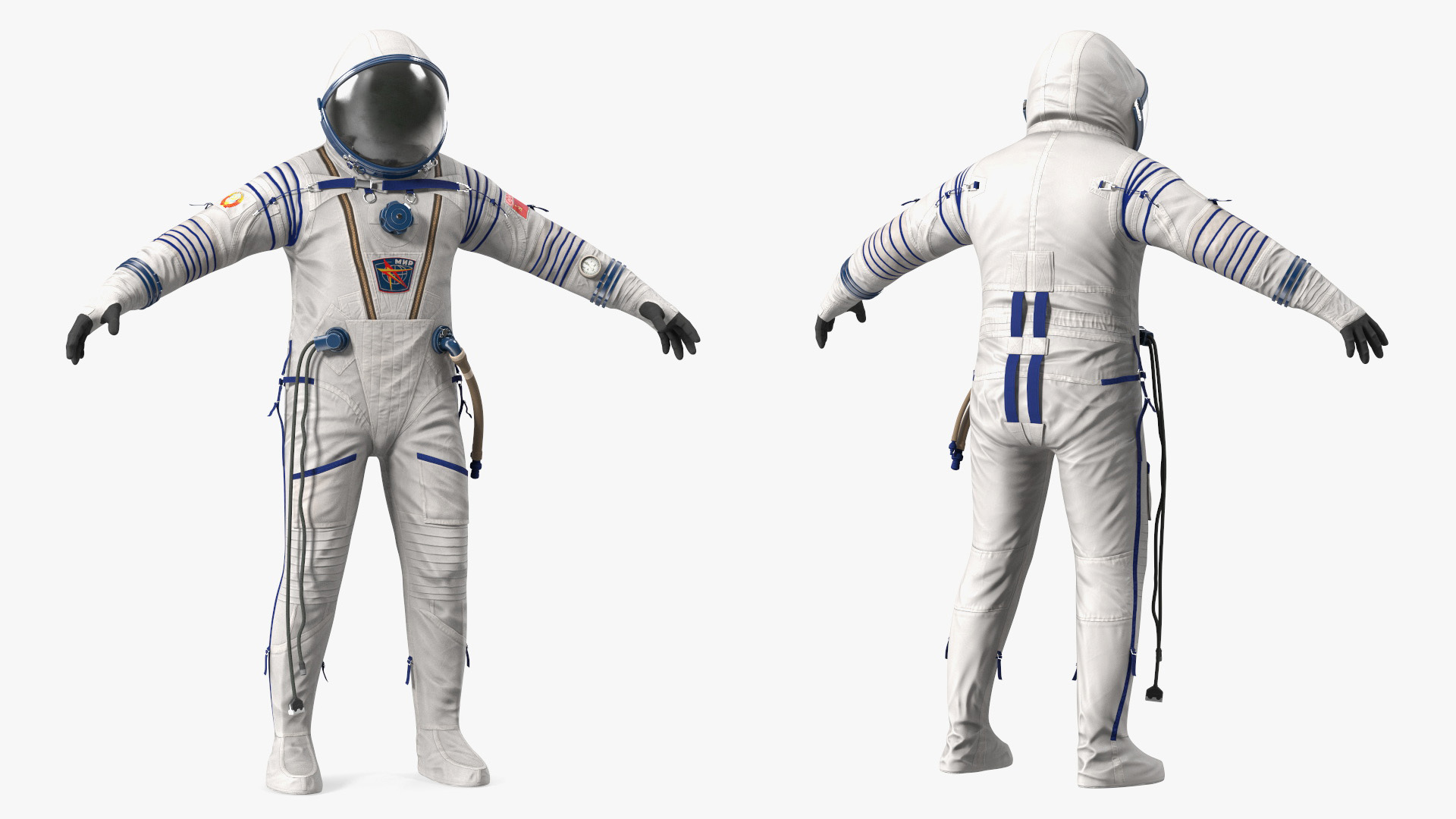 Sokol Space Suit Rigged for Maya 3D