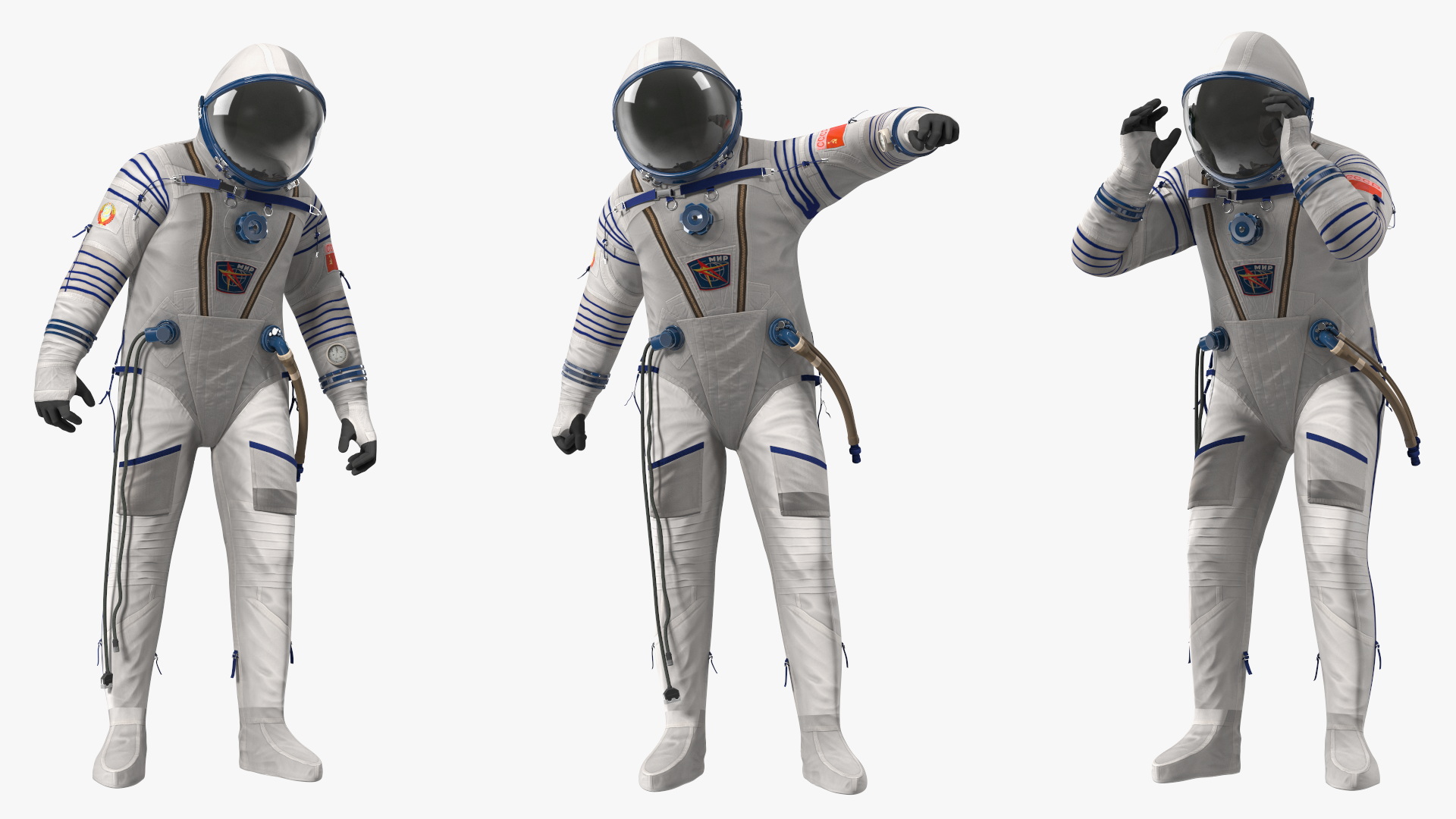 Sokol Space Suit Rigged for Maya 3D