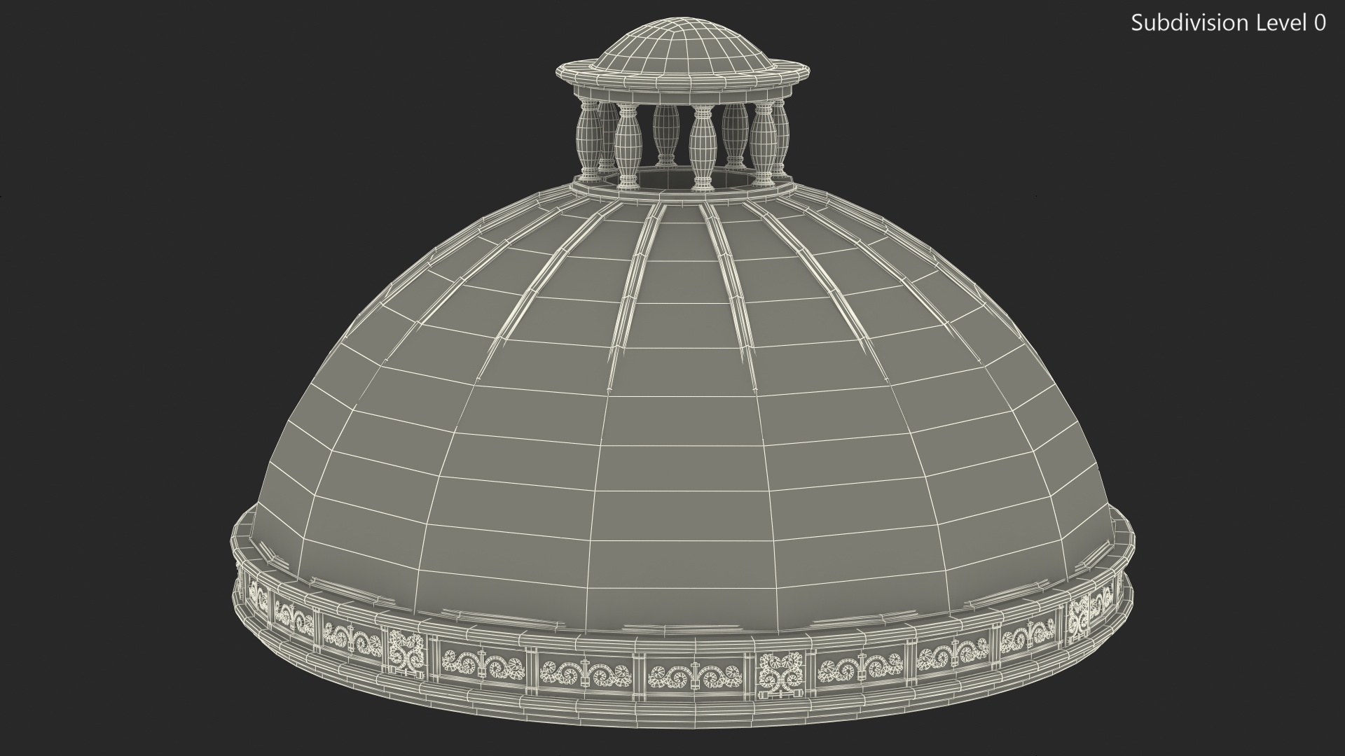Antique Marble Dome 3D model