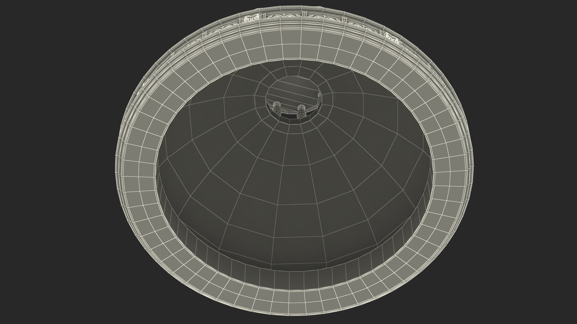 Antique Marble Dome 3D model
