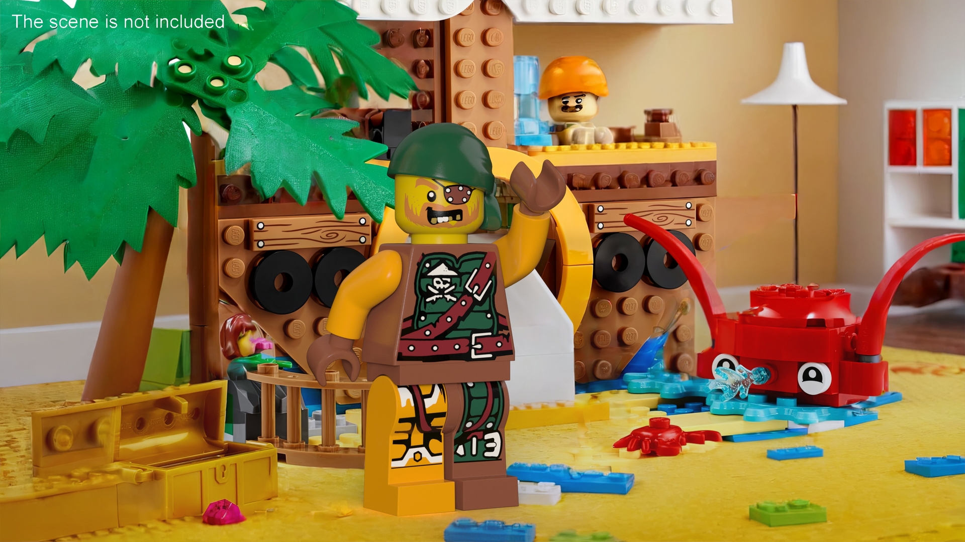Minifigure LEGO Pirate Rigged 3D model