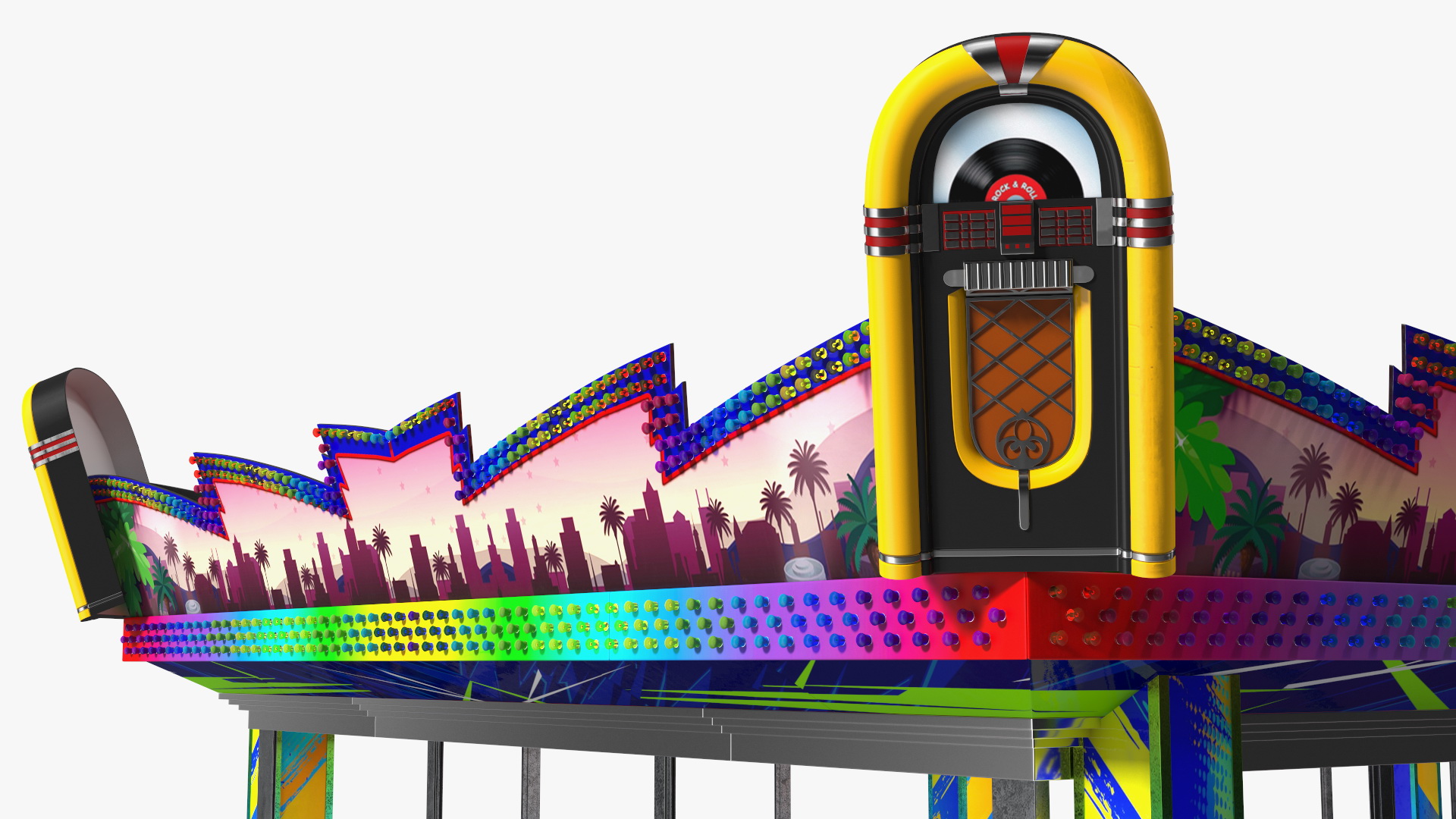 3D model Bumper Cars Pavilion Platform Empty