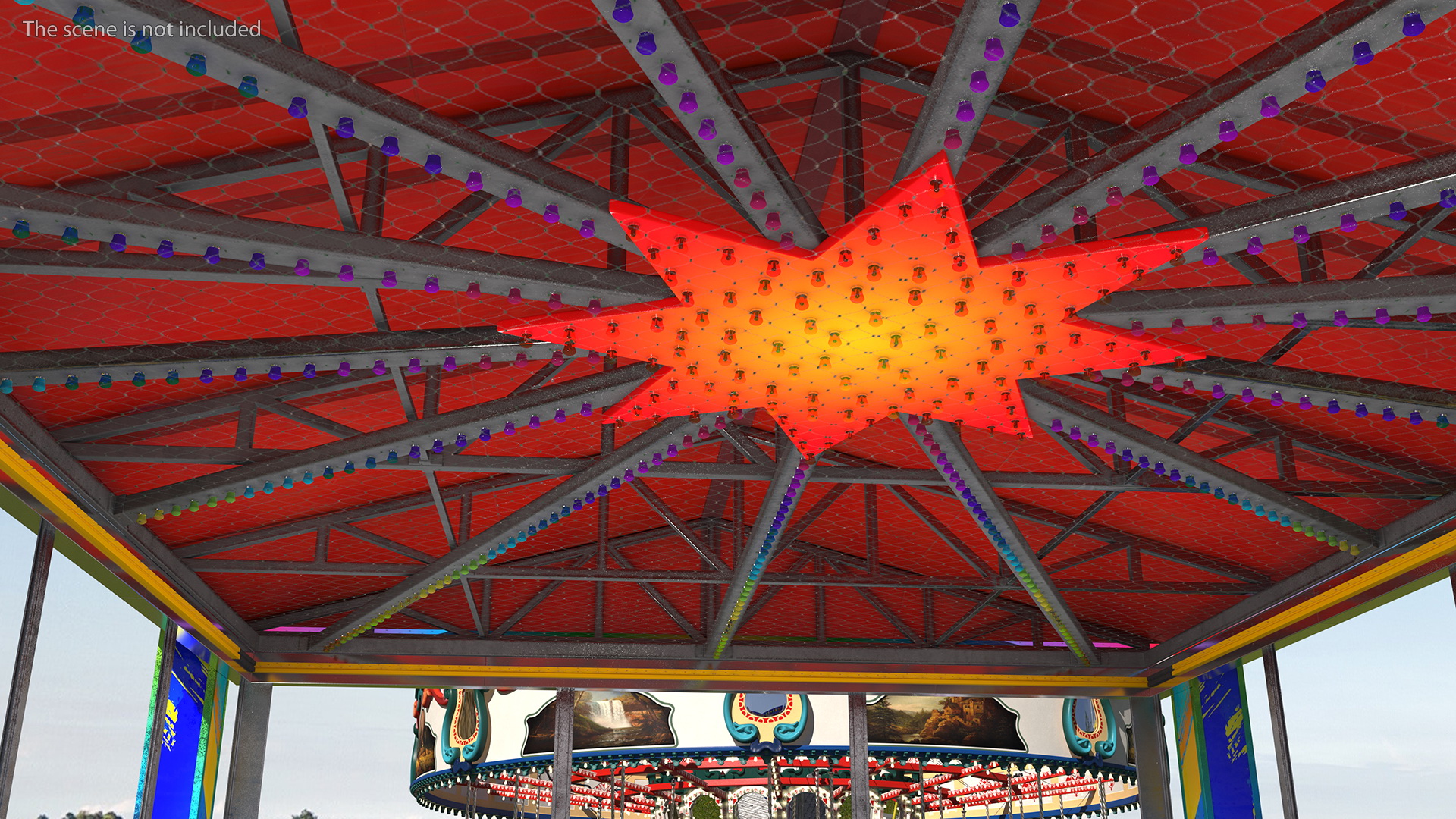 3D model Bumper Cars Pavilion Platform Empty