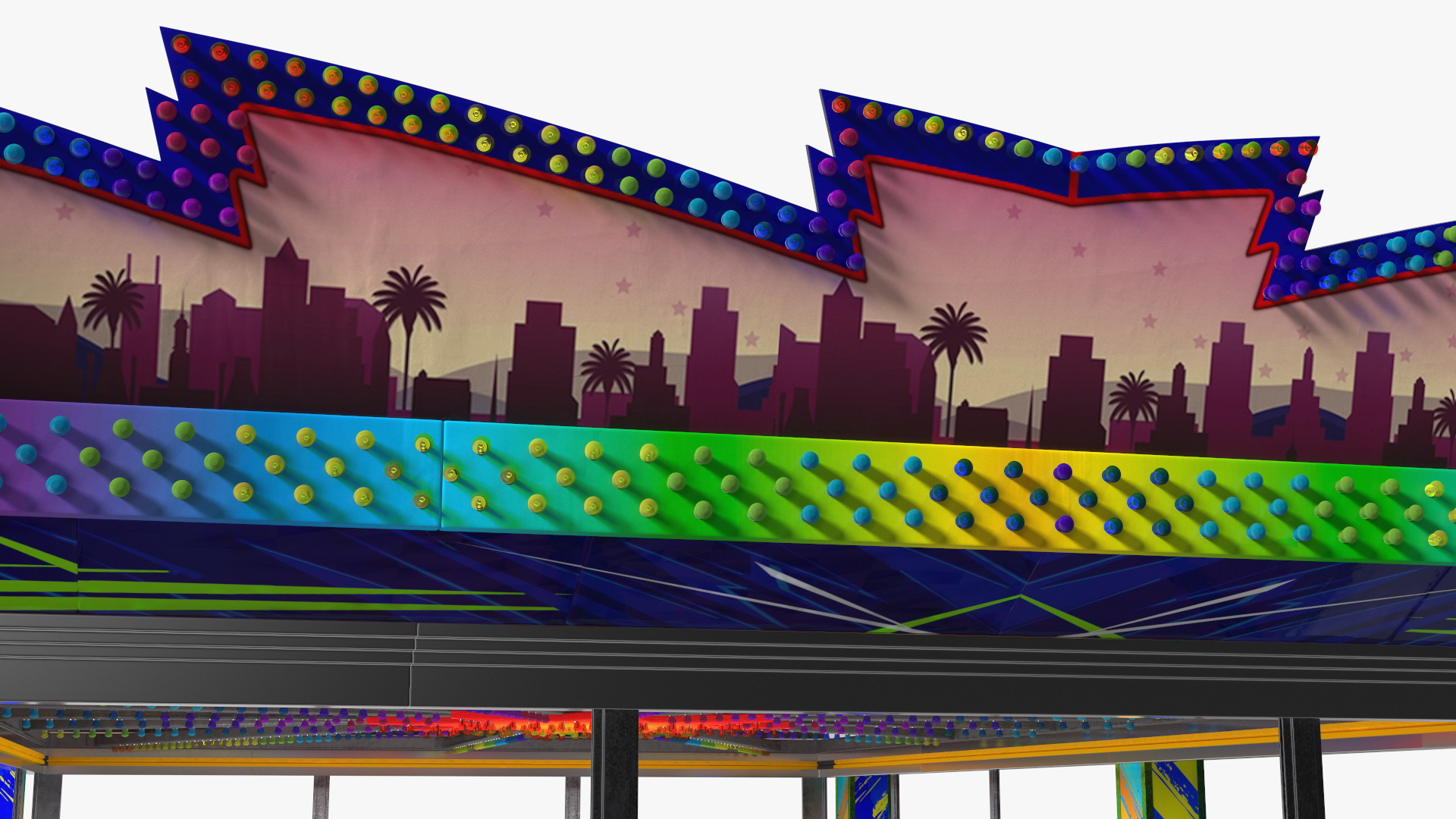 3D model Bumper Cars Pavilion Platform Empty