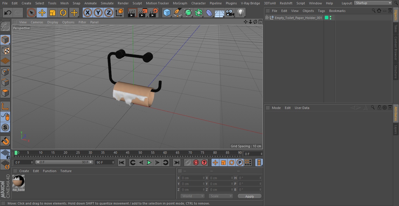 3D model Empty Toilet Paper Holder