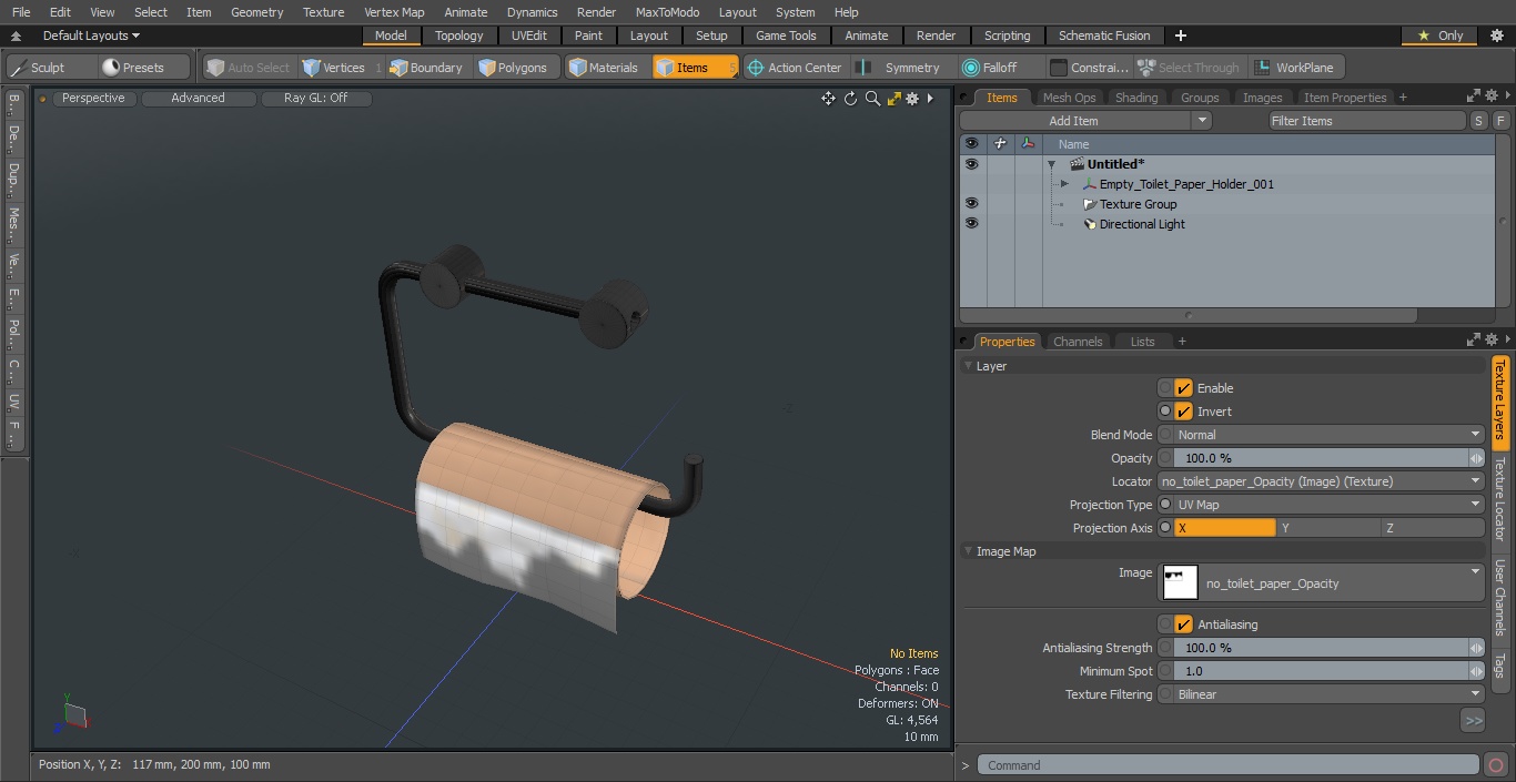 3D model Empty Toilet Paper Holder