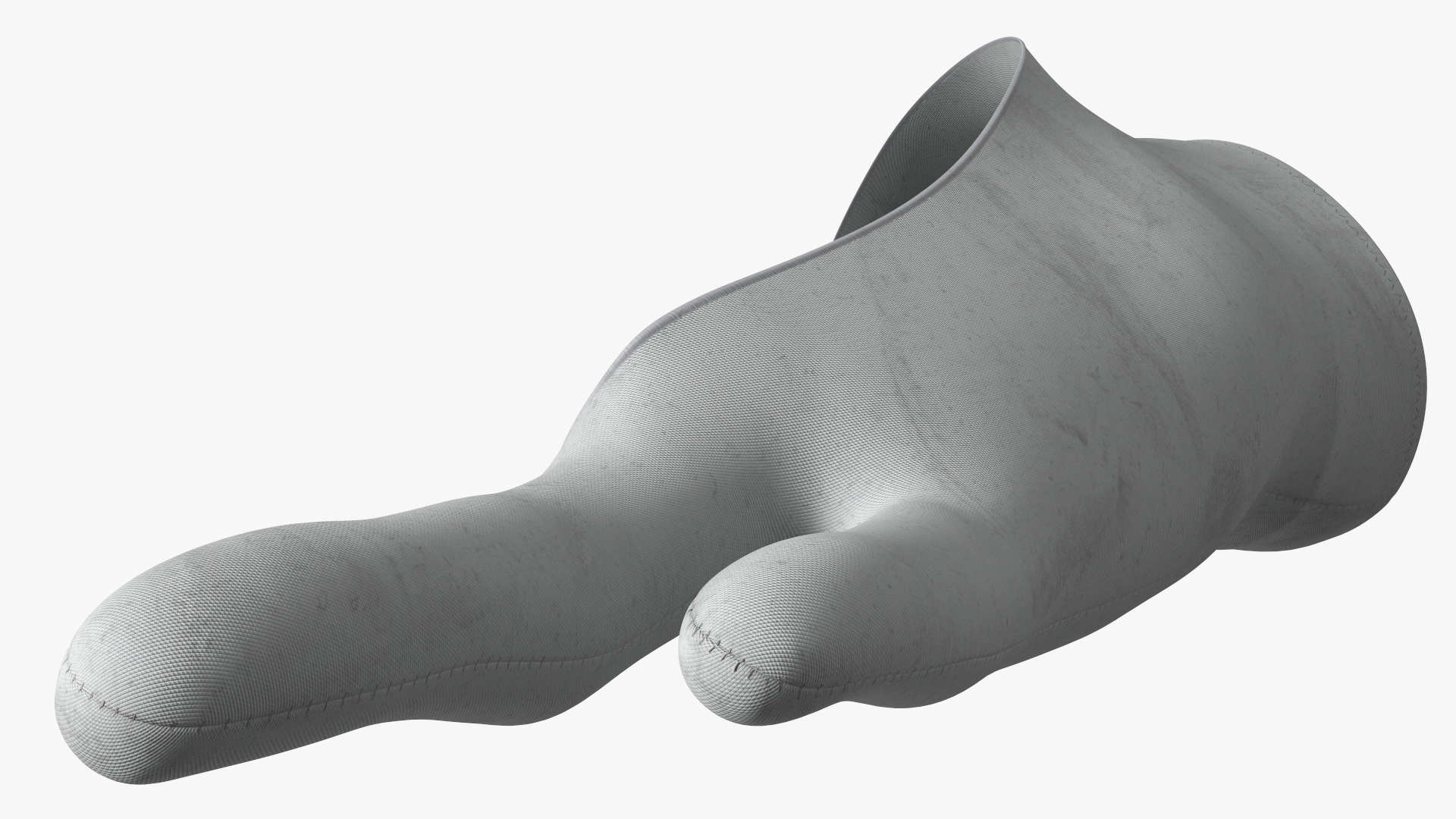 3D Grey Drawing Glove on Hand