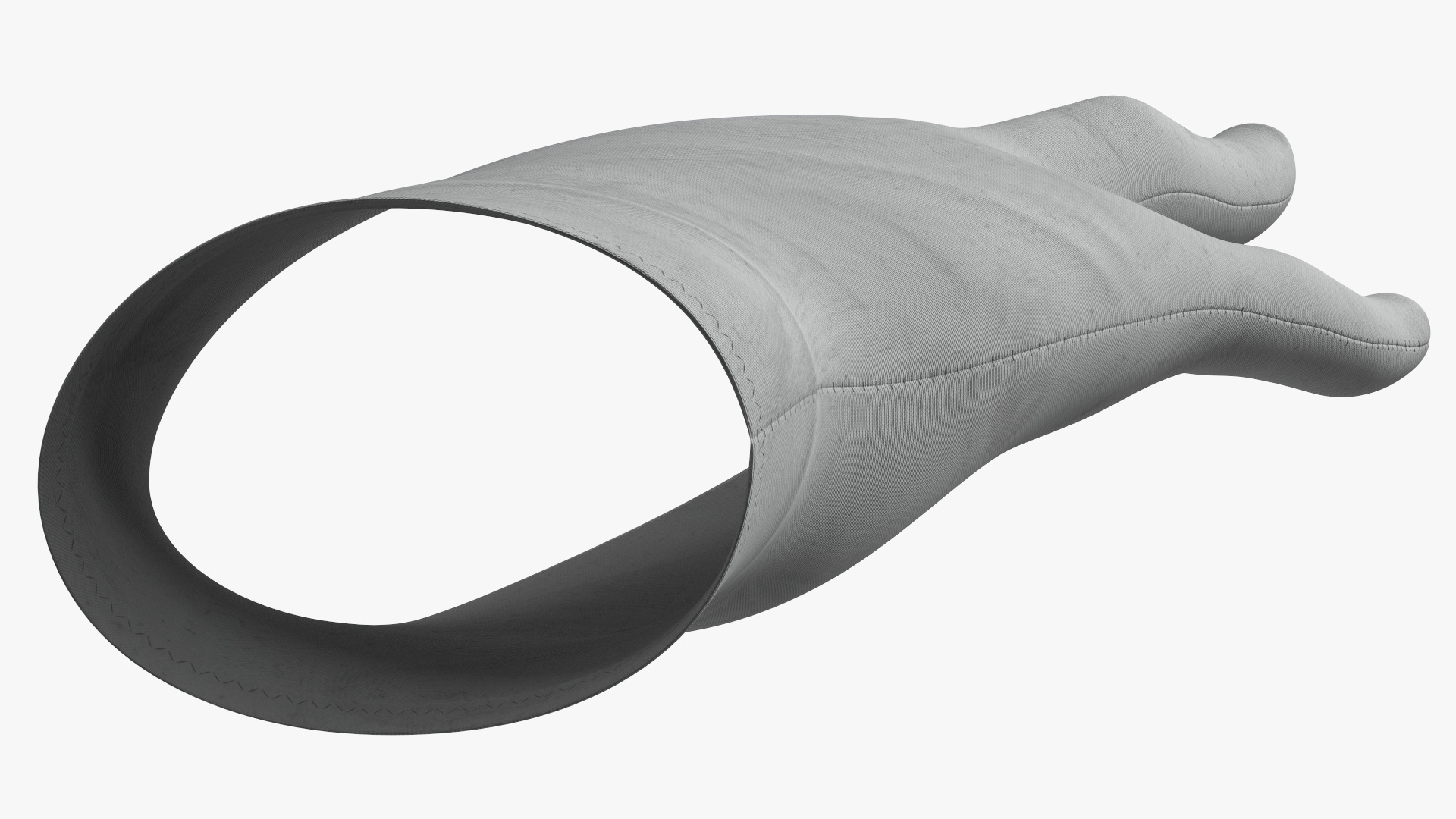 3D Grey Drawing Glove on Hand