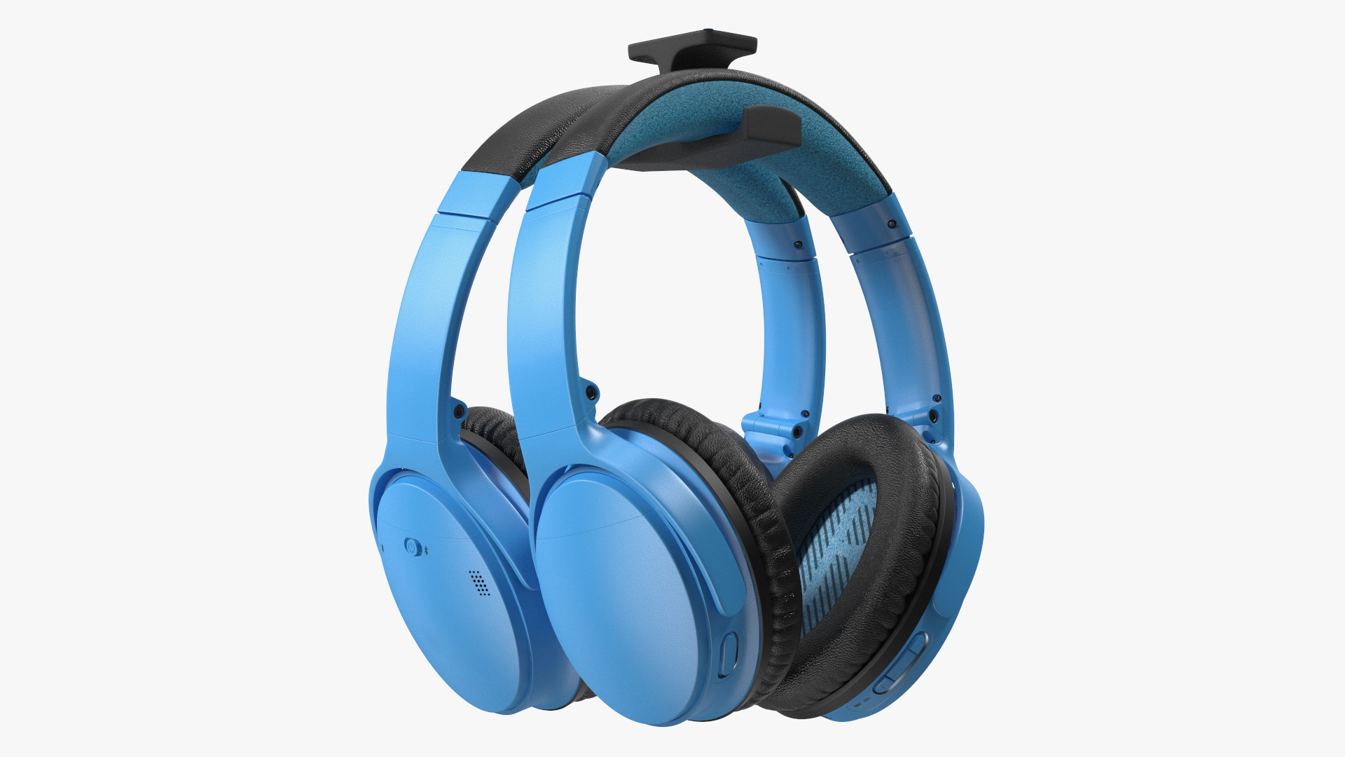 Headphones on Under-Desk Mount Holder 3D
