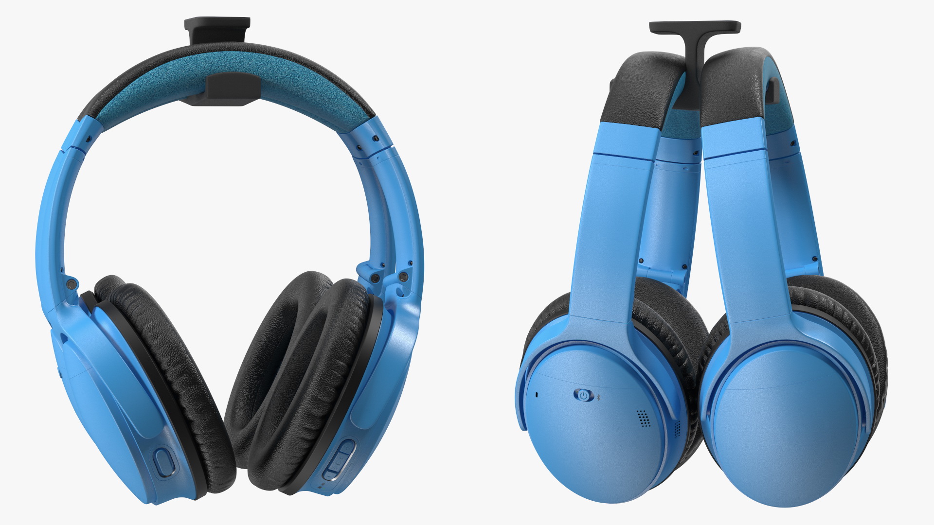 Headphones on Under-Desk Mount Holder 3D
