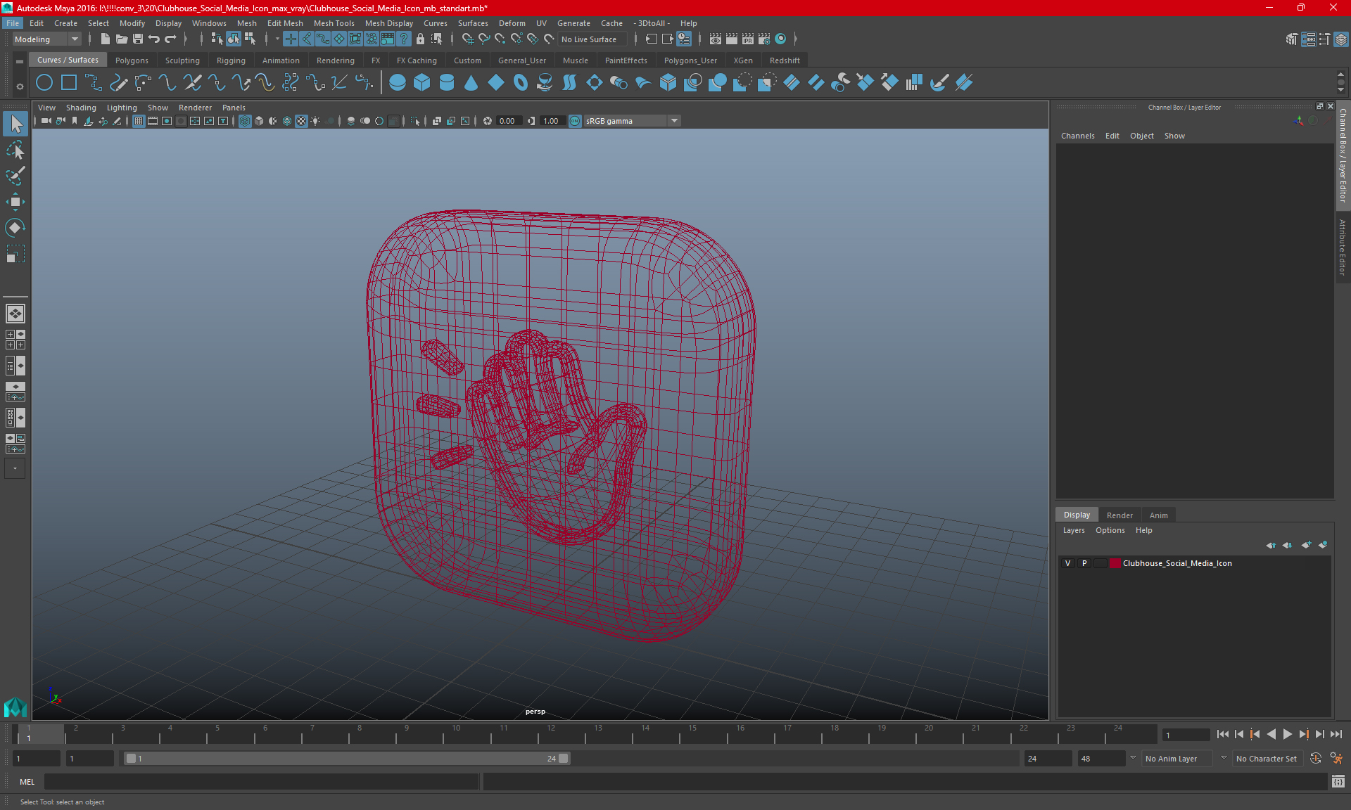Clubhouse Social Media Icon 3D