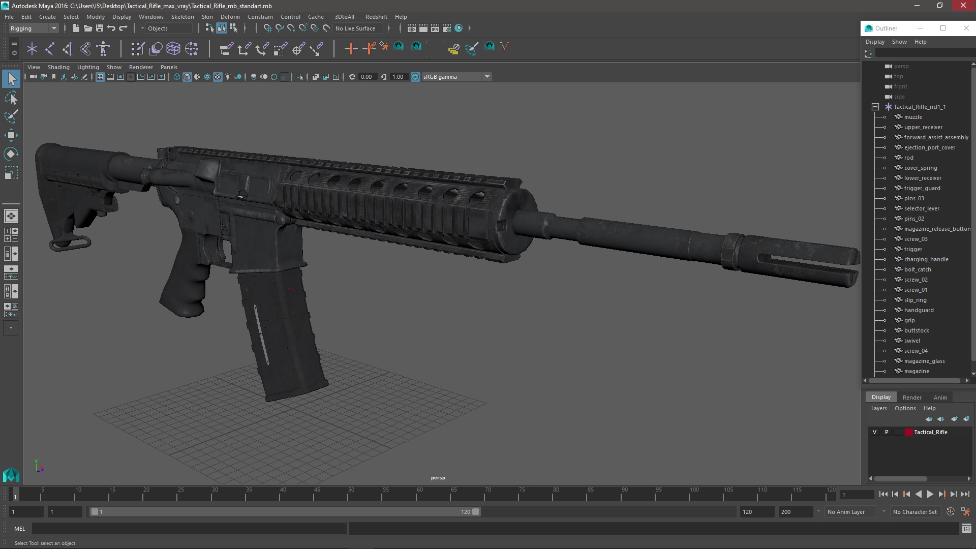 Tactical Rifle 3D model