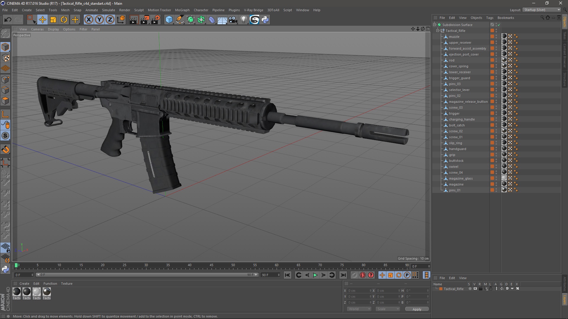 Tactical Rifle 3D model