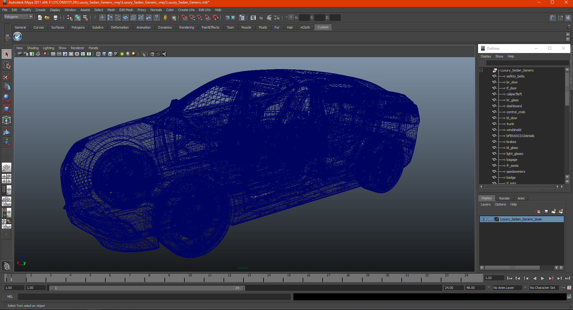 3D model Luxury Sedan Generic