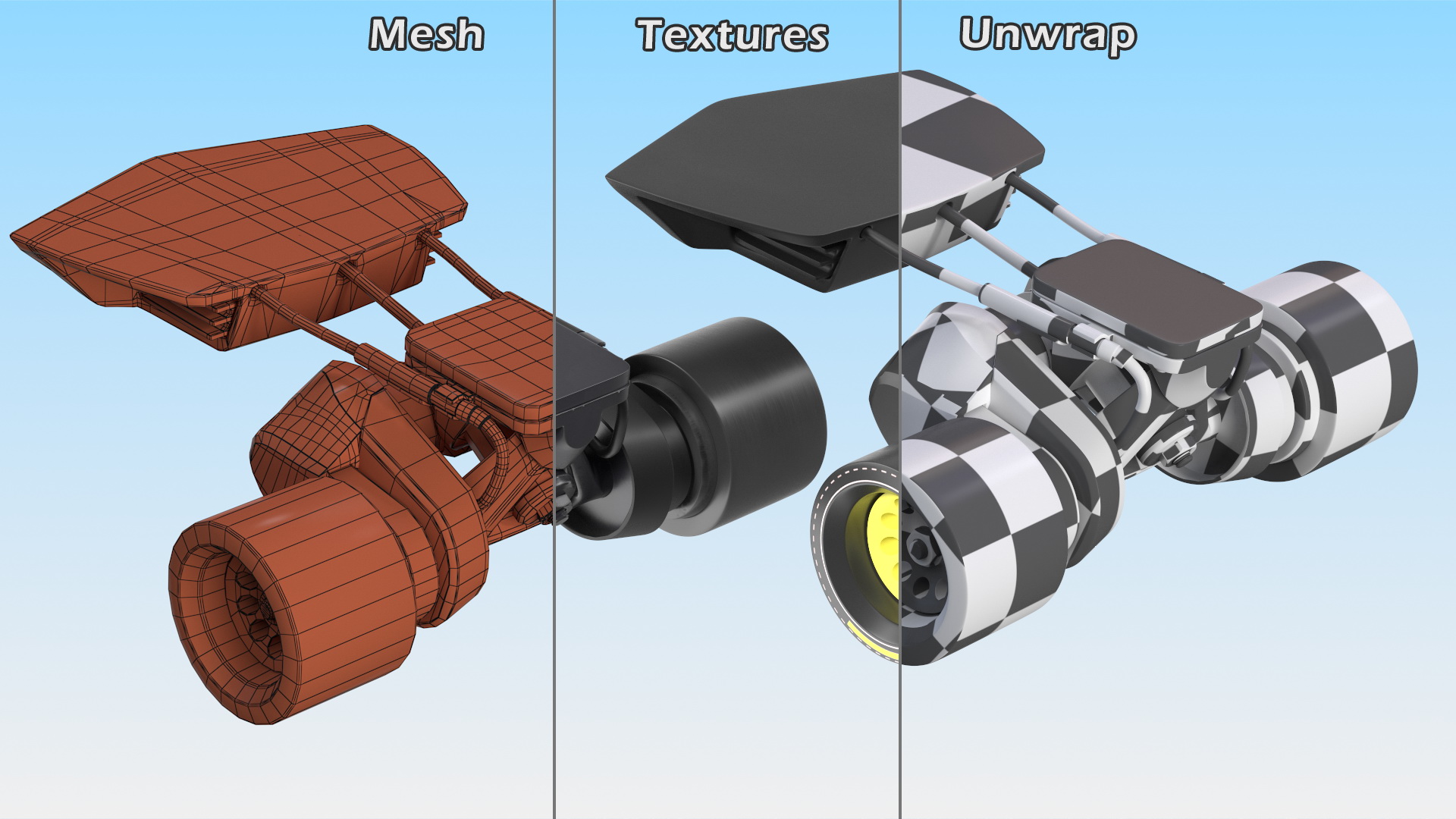 Electric Skateboard Belt Motor Kit 3D model