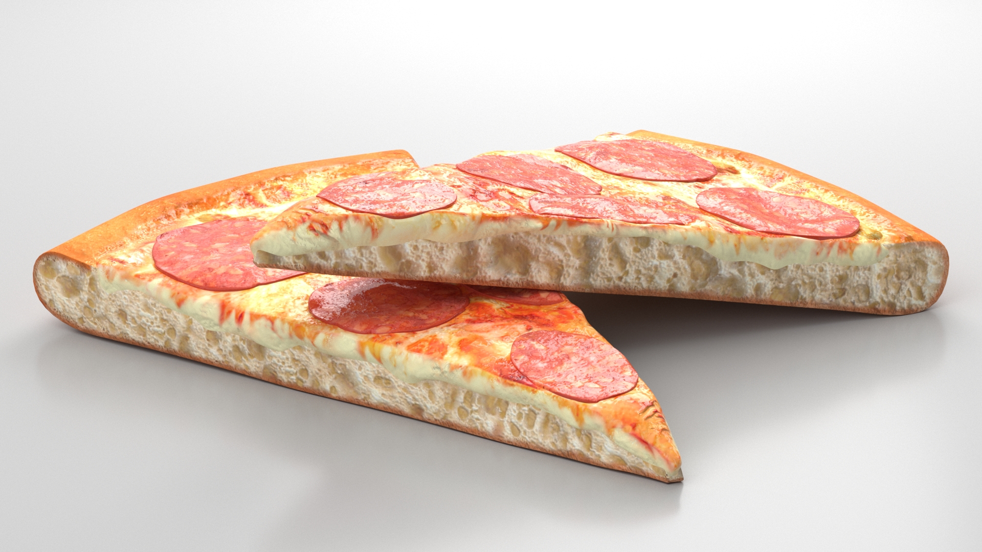 3D Pepperoni Pizza Slice