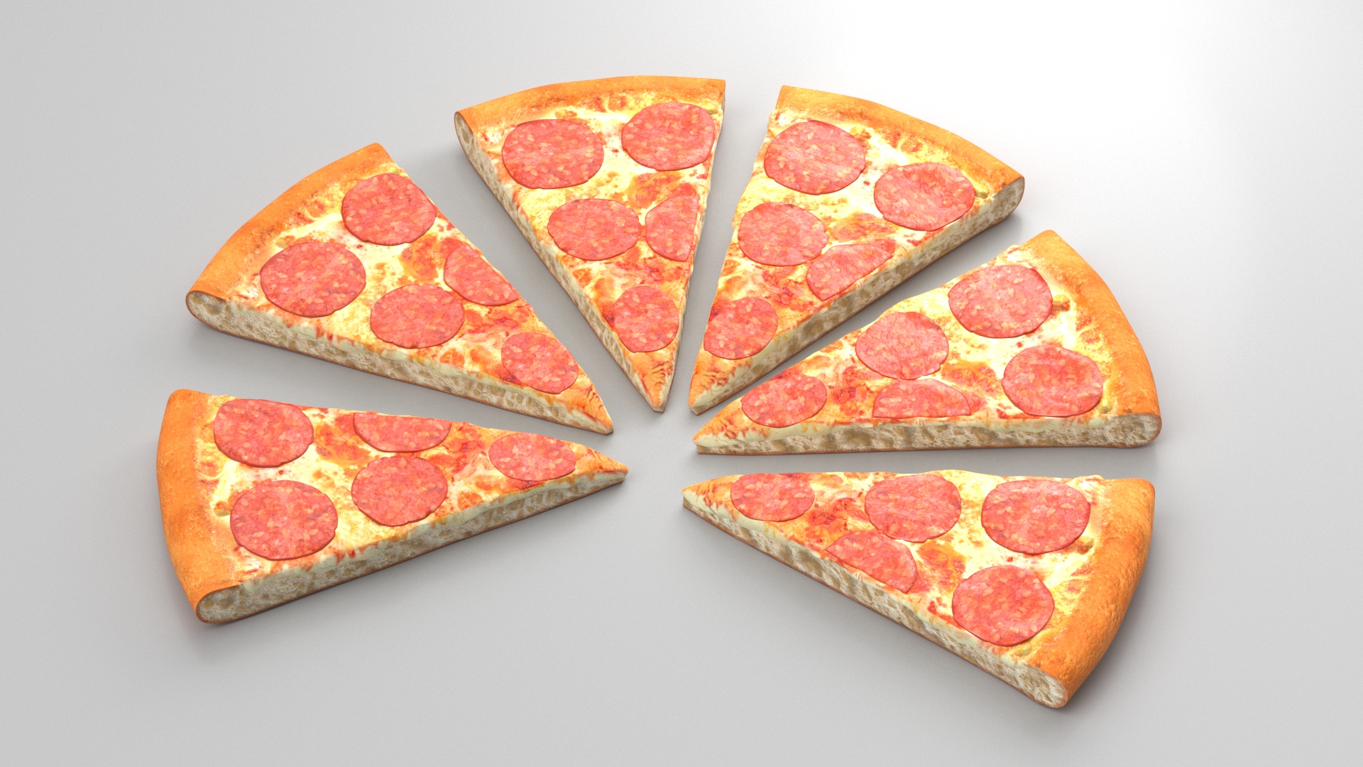 3D Pepperoni Pizza Slice