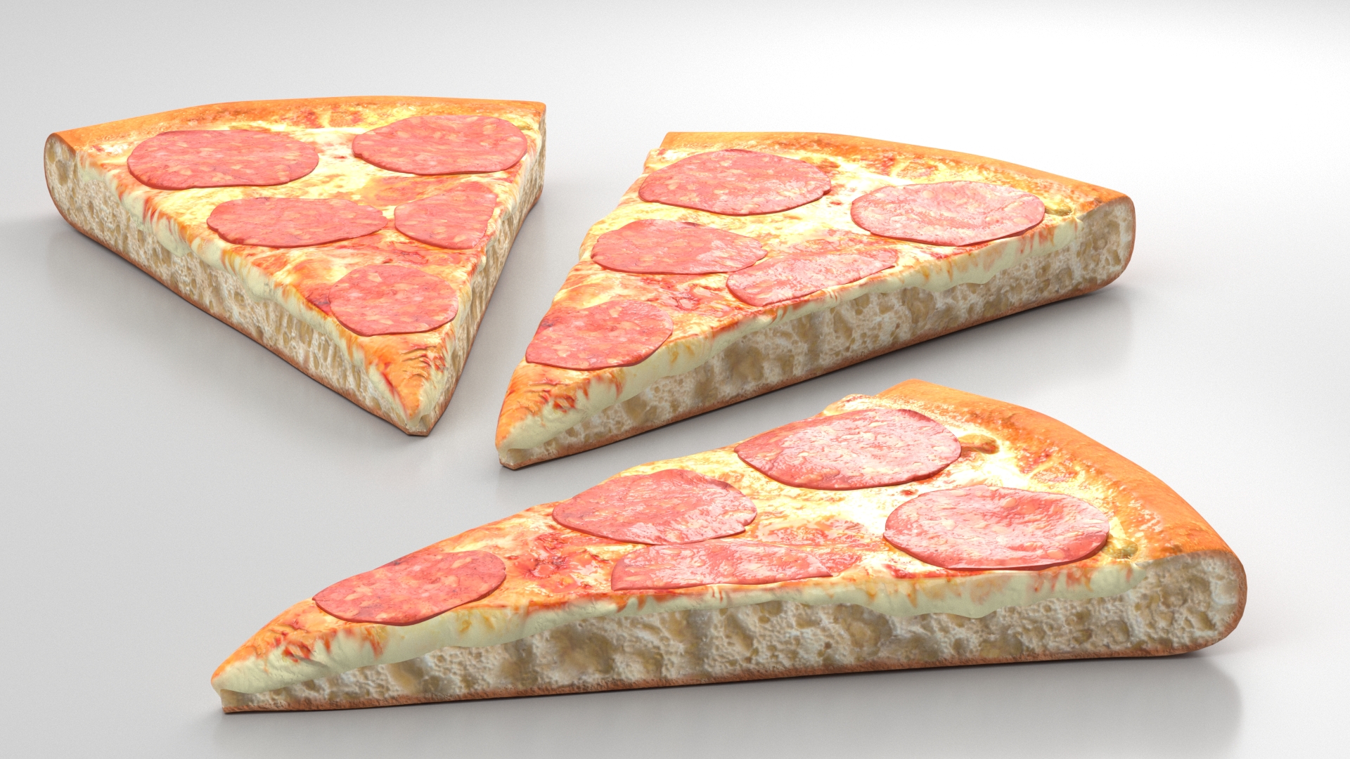 3D Pepperoni Pizza Slice