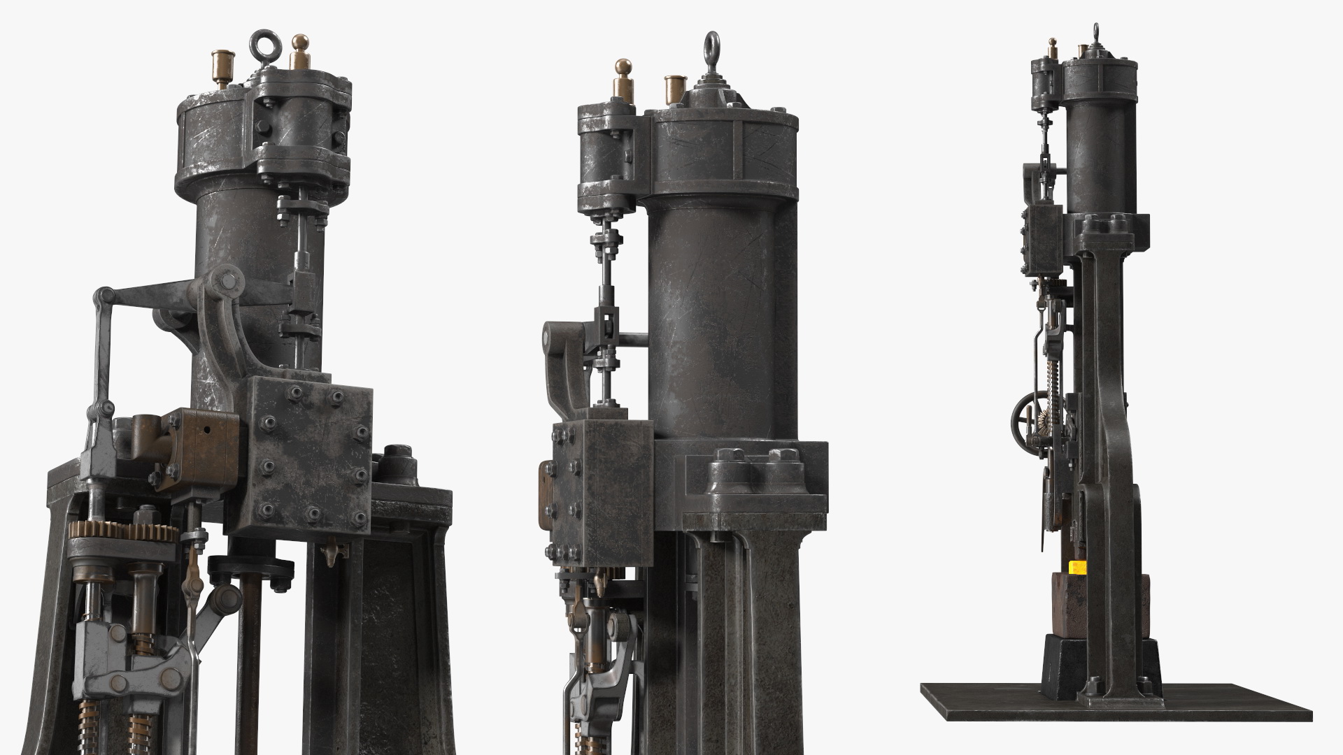 3D Vintage Industrial Steam Hammer
