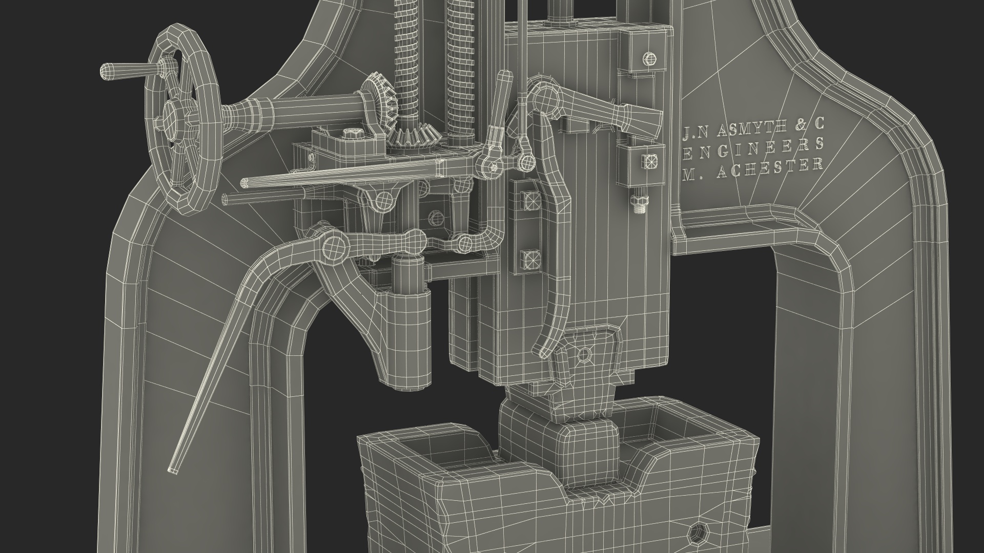3D Vintage Industrial Steam Hammer