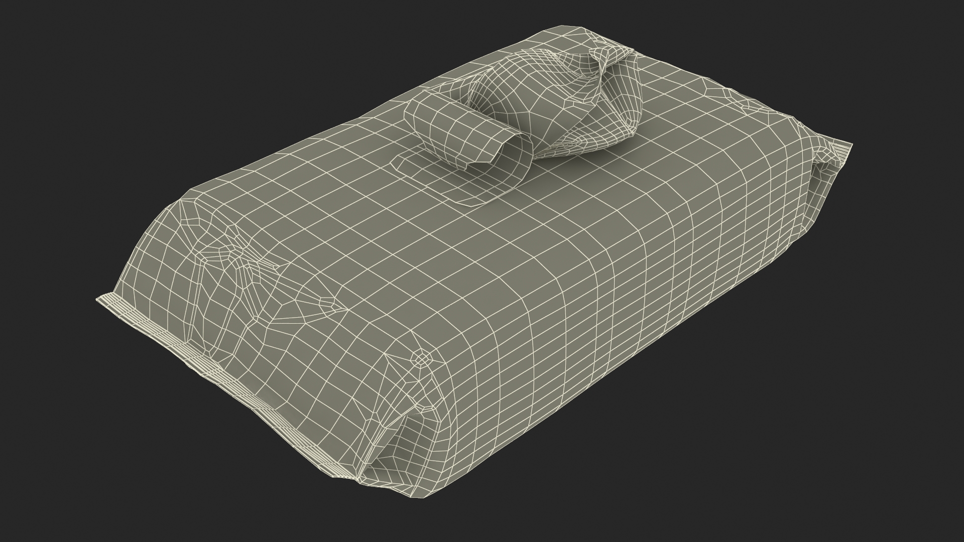 3D Open Pack with Wet Napkin Sticking Out model