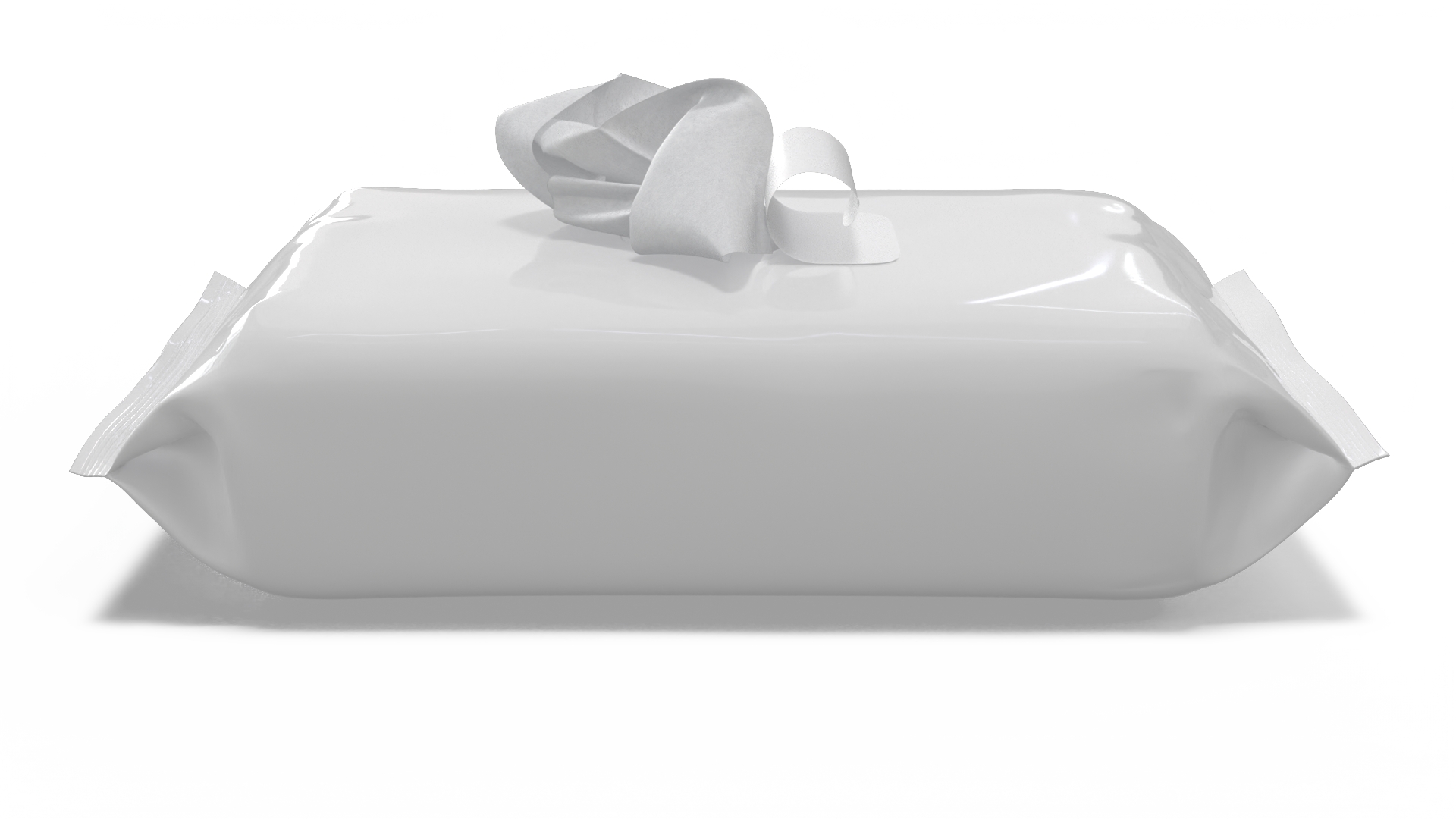 3D Open Pack with Wet Napkin Sticking Out model