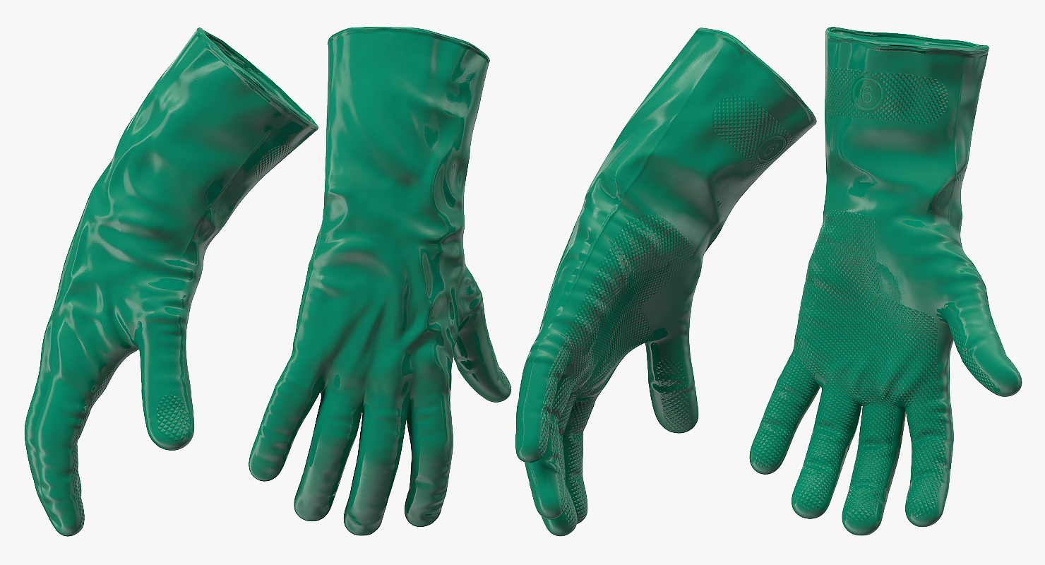 3D model Rubber Safety Gloves
