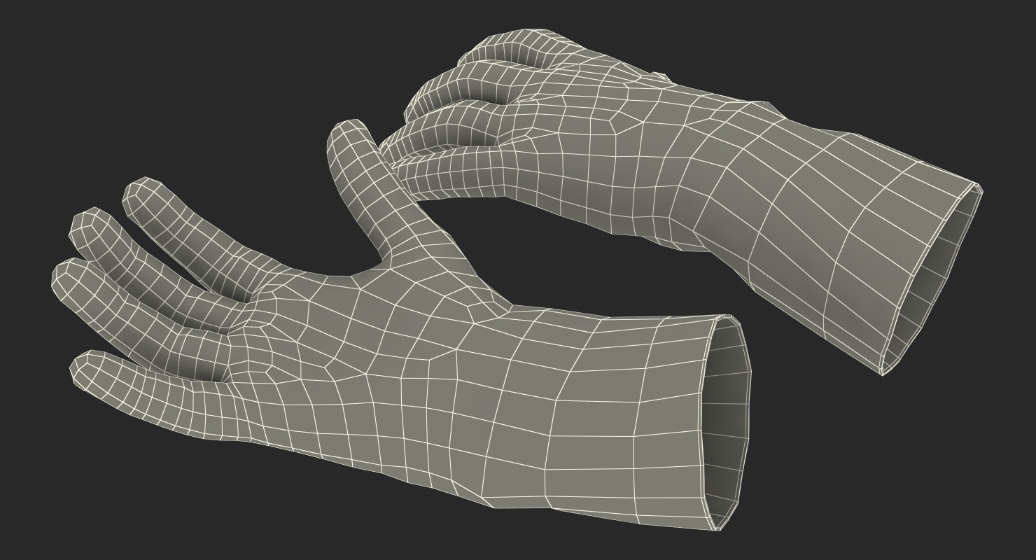 3D model Rubber Safety Gloves