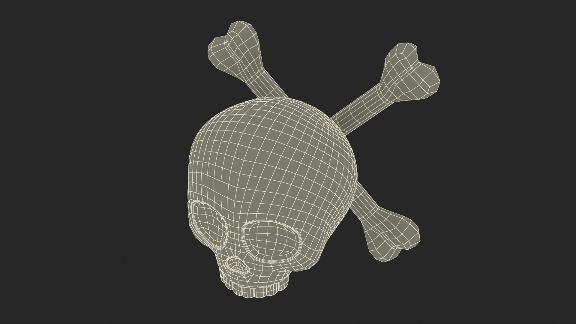 3D Emoji Skull and Crossbones