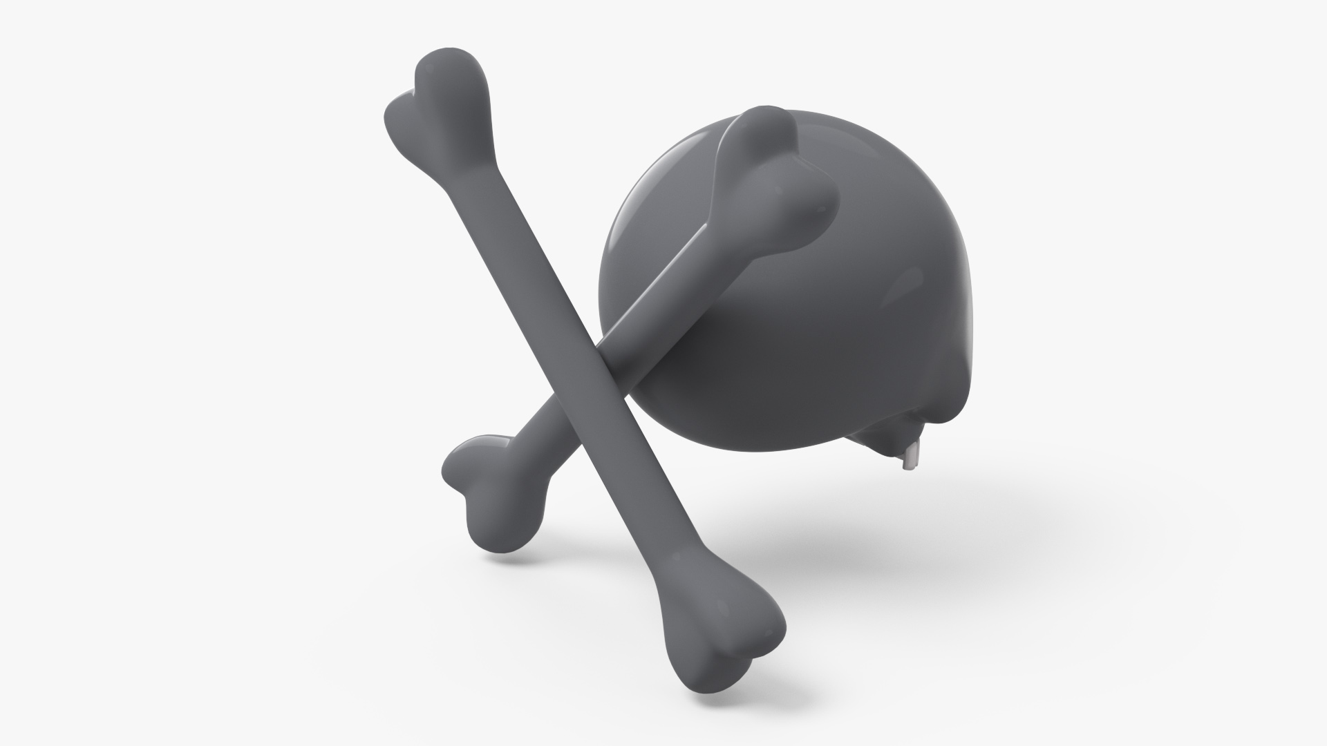 3D Emoji Skull and Crossbones