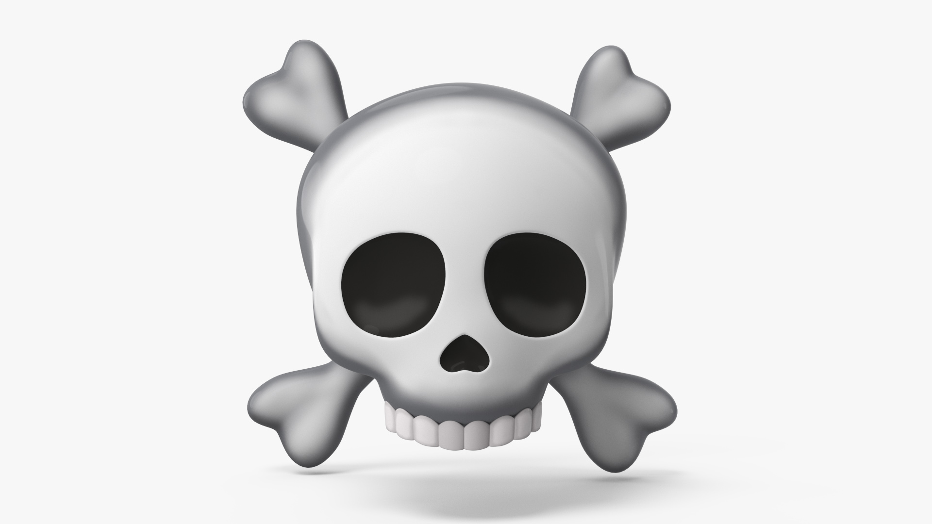 3D Emoji Skull and Crossbones