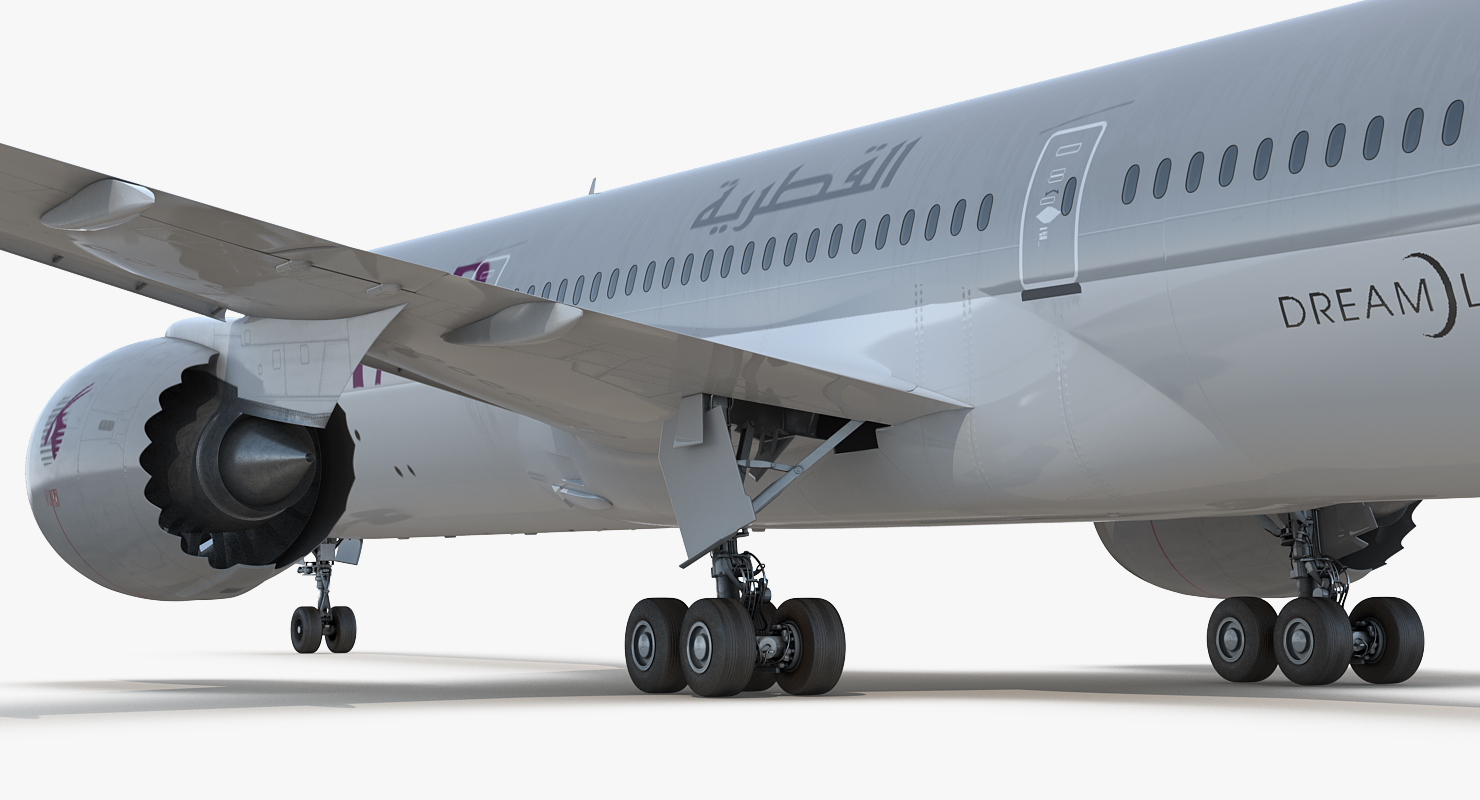 3D Boeing 787 9 Dreamliner QATAR Rigged