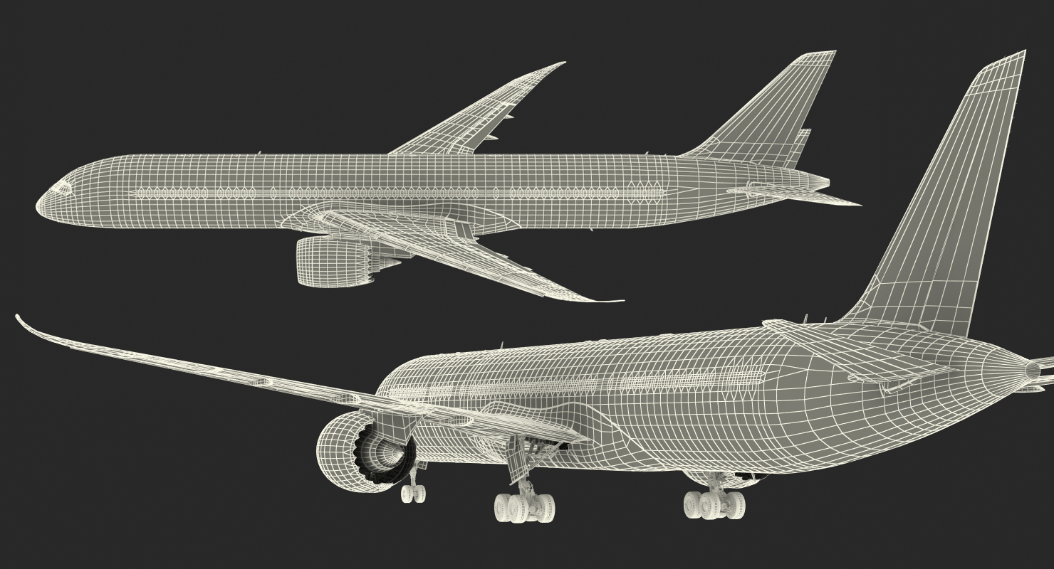 3D Boeing 787 9 Dreamliner QATAR Rigged