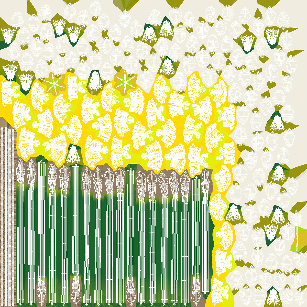 3D White Jonquil Bouquet