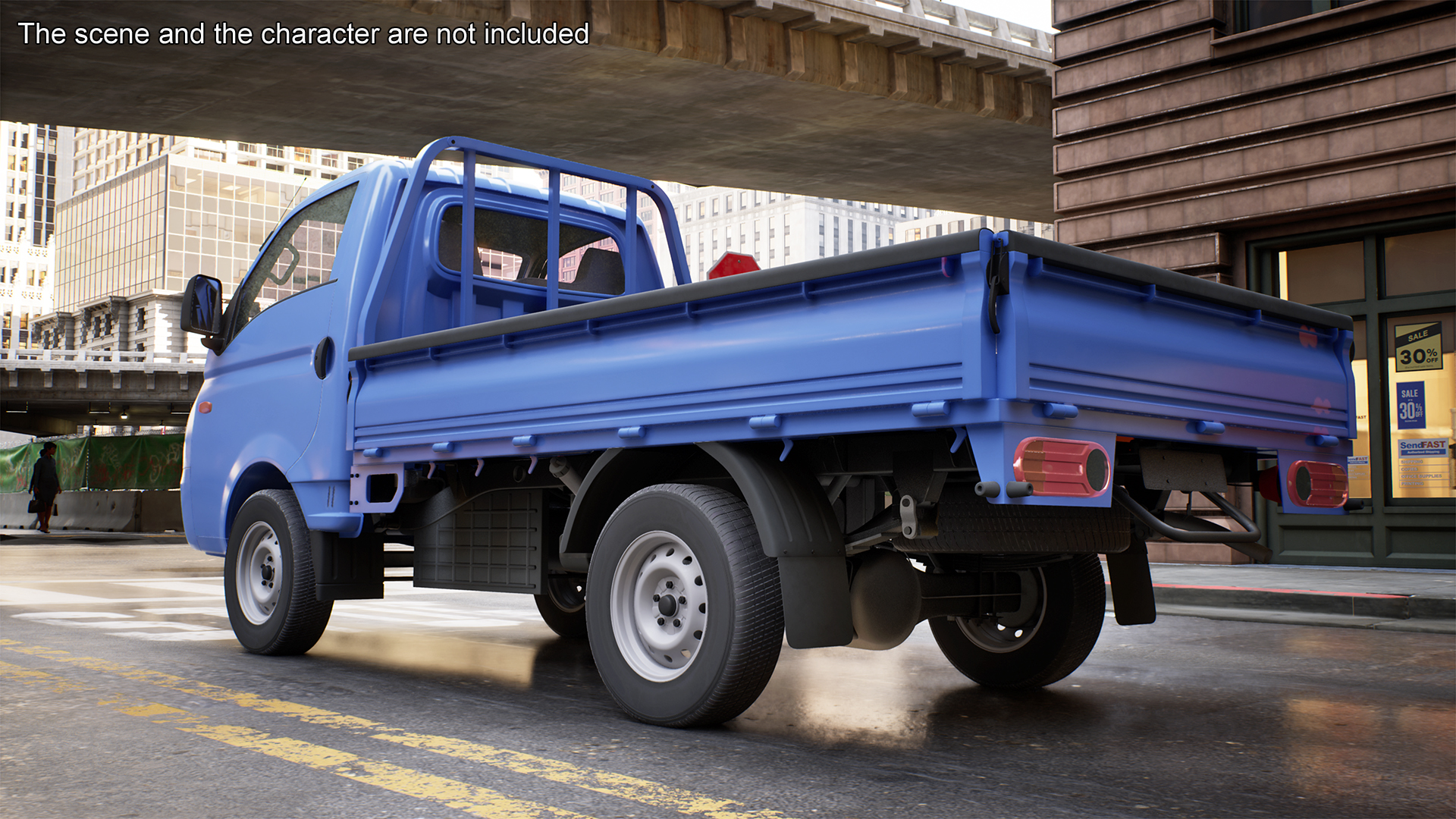 3D Pick Up Truck Blue model