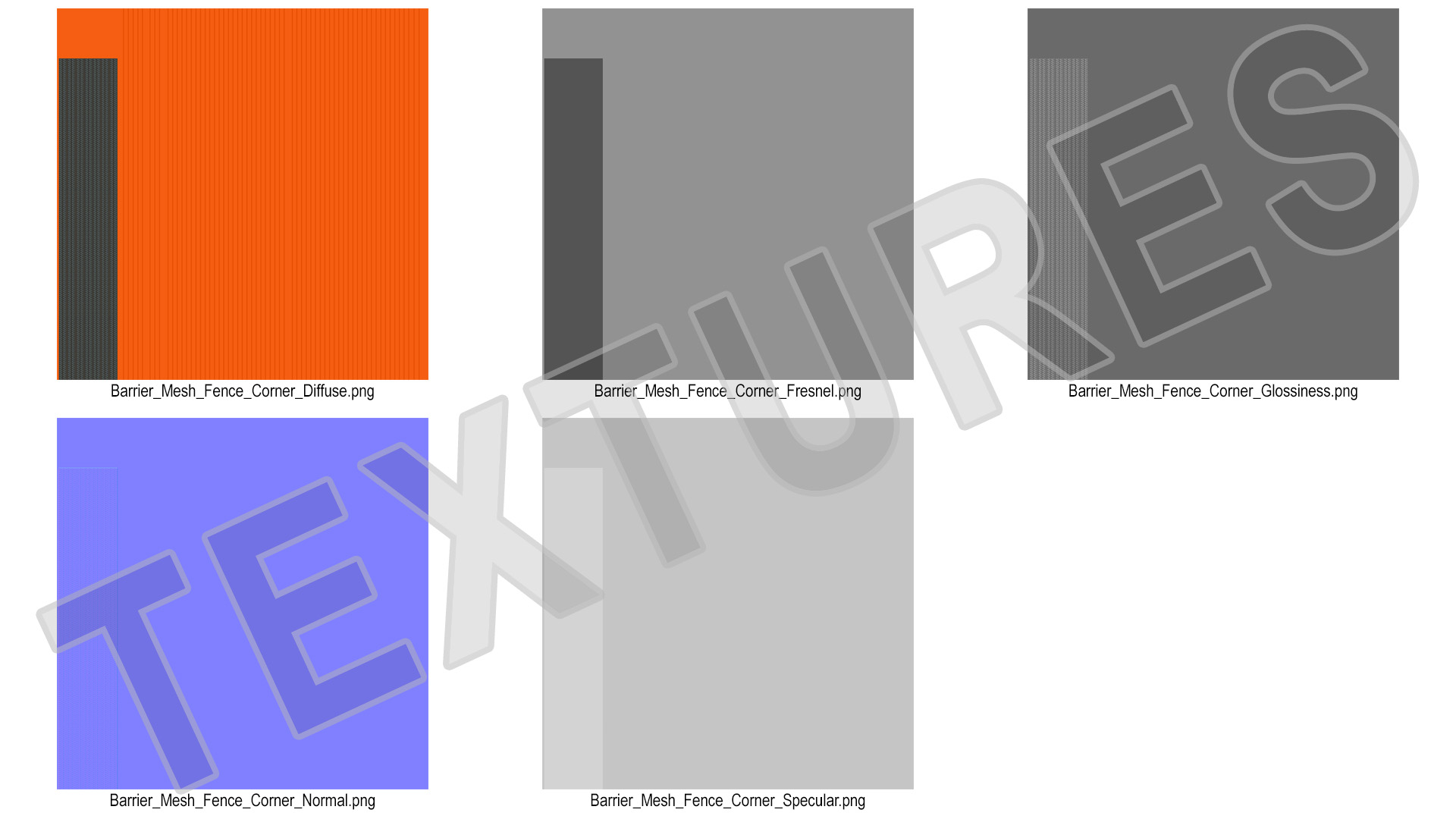 3D model Barrier Mesh Fence Corner