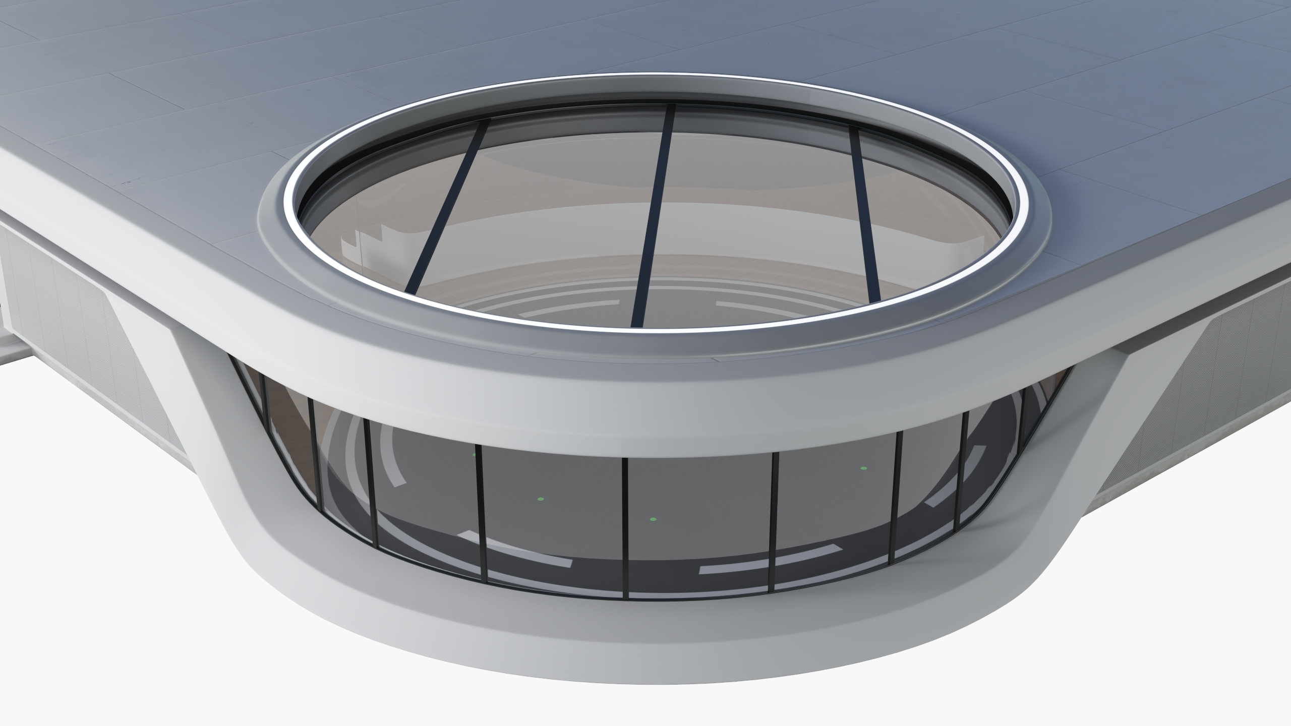Air Taxi Port 4 Landing Zones 3D model